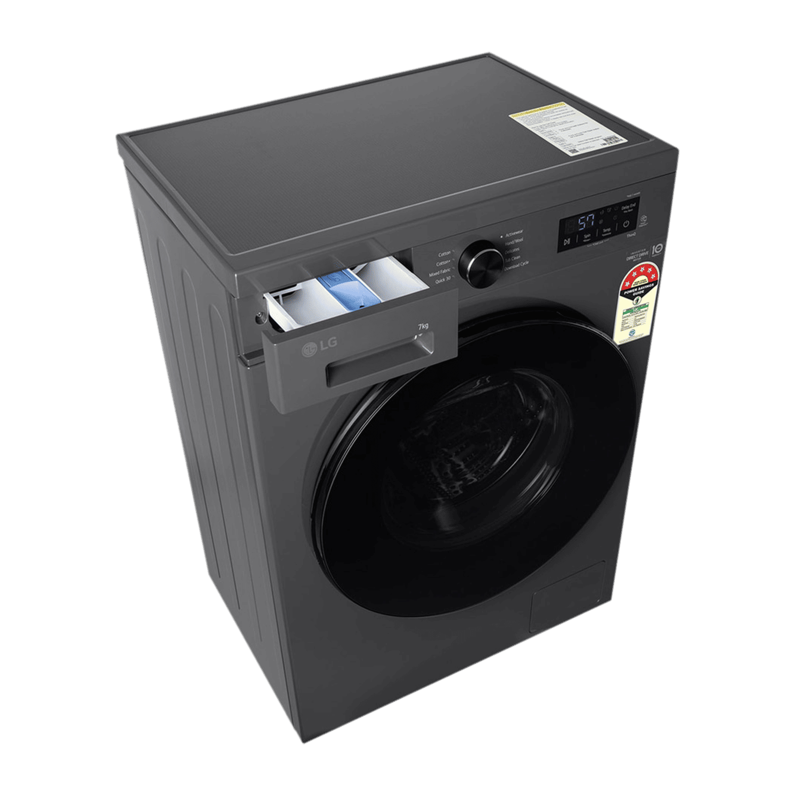 LG 7 kg 5 Star Wi-Fi Inverter Fully Automatic Front Load Washing Machine (FHB1207Z4M, Auto Restart, Middle Black)_8