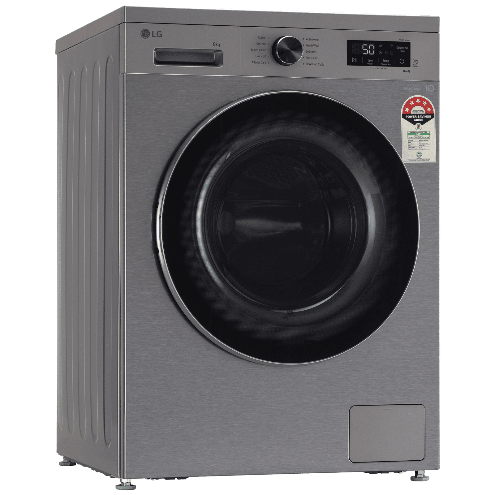 LG 8 kg 5 Star Wi-Fi Inverter Fully Automatic Front Load Washing Machine (FHB1208Z4P, Smart Diagnosis, Platinum Silver)_4