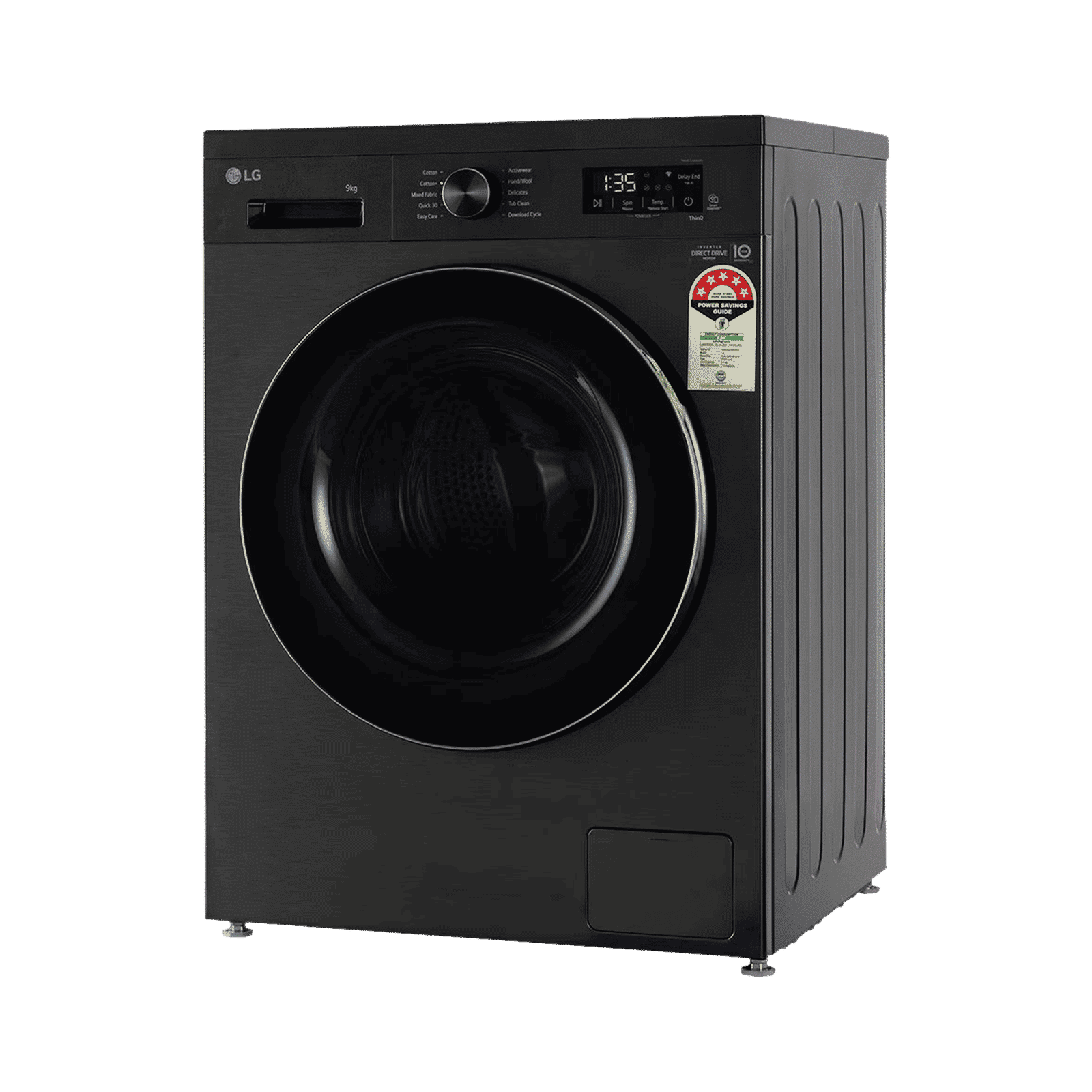 LG 9 kg 5 Star Wi-Fi Inverter Fully Automatic Front Load Washing Machine (FHB1209Z4B, Auto Restart, Platinum Black)_6
