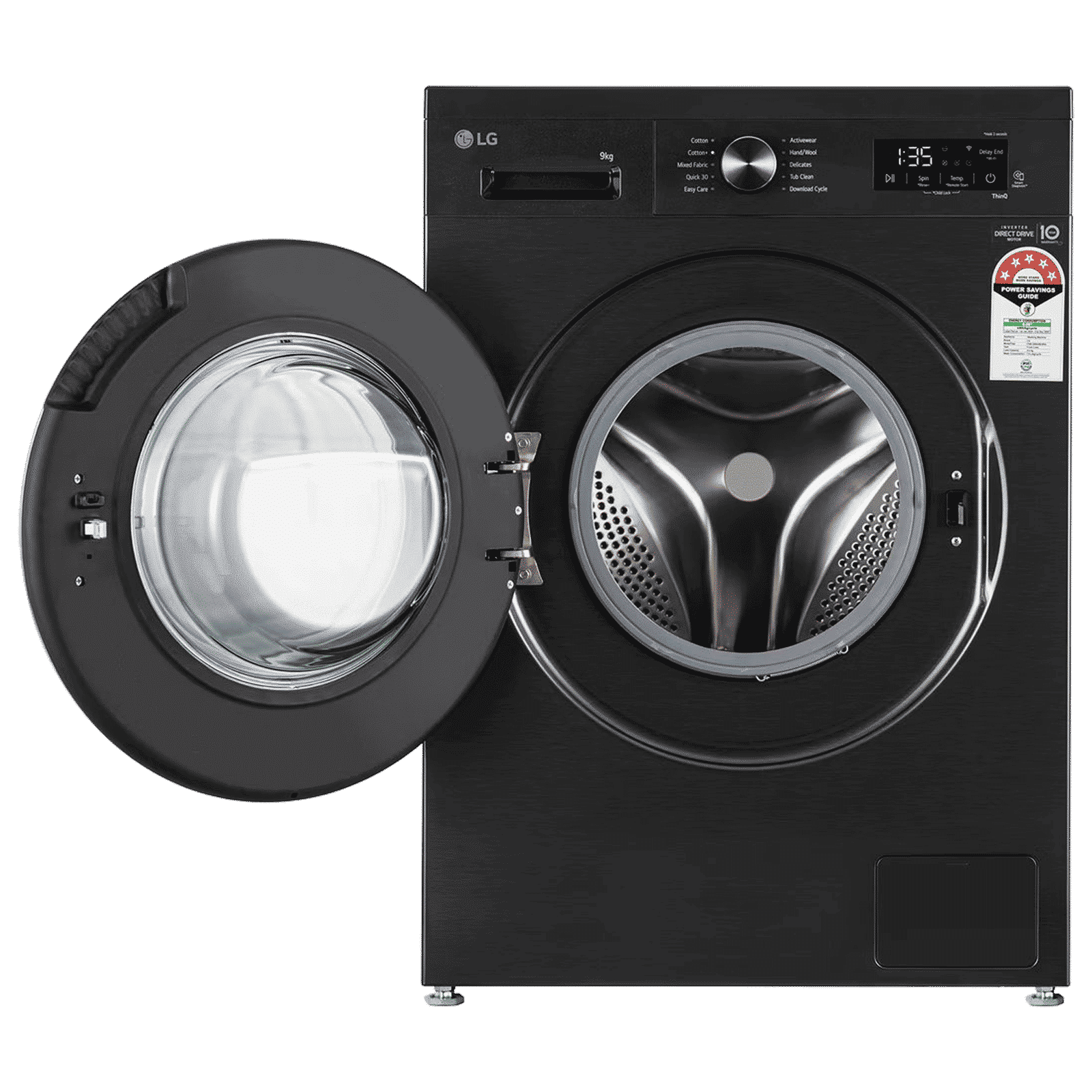 LG 9 kg 5 Star Wi-Fi Inverter Fully Automatic Front Load Washing Machine (FHB1209Z4B, Auto Restart, Platinum Black)_7