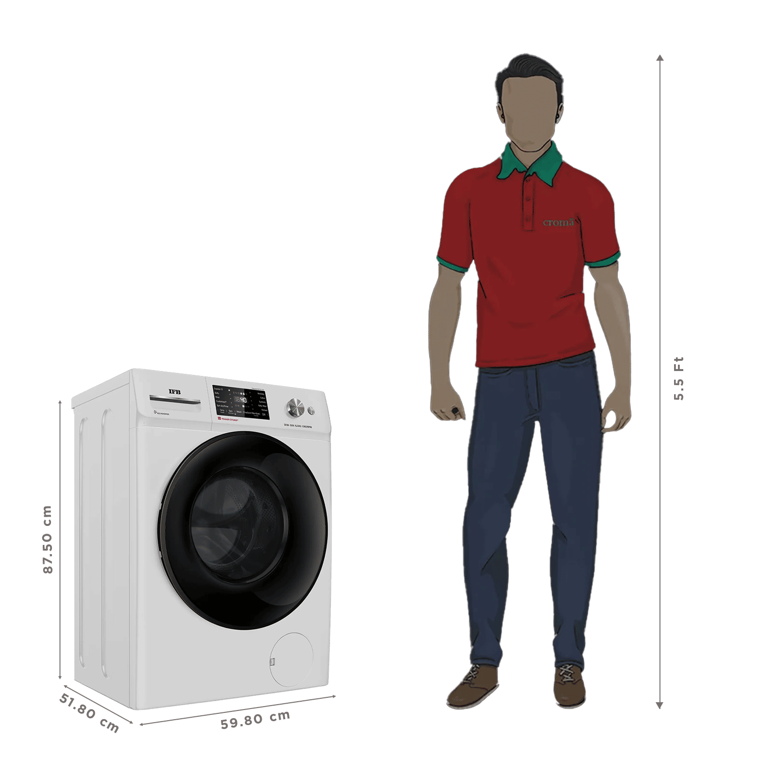 IFB 6 kg 5 Star Inverter Fully Automatic Front Load Washing Machine (Diva GXN 6010K, Eco Inverter Motor, Grey)_2