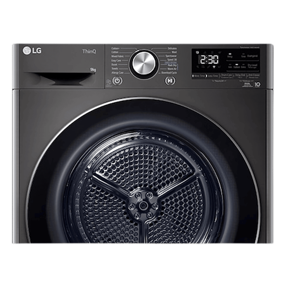 LG 9 kg Wi-Fi Fully Automatic Front Load Dryer (DHV09SAB, Dual Inverter Heat Pump, Black Steel) LG 9 kg Wi-Fi Fully Automatic Front Load Dryer (DHV09SAB, Dual Inverter Heat Pump, Black Steel)_13