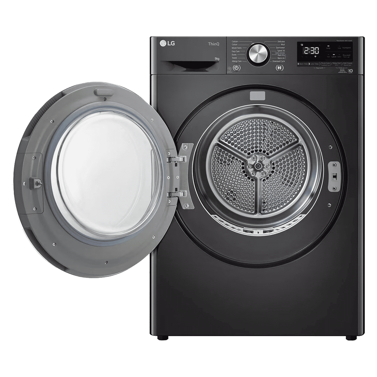 LG 9 kg Wi-Fi Fully Automatic Front Load Dryer (DHV09SAB, Dual Inverter Heat Pump, Black Steel) LG 9 kg Wi-Fi Fully Automatic Front Load Dryer (DHV09SAB, Dual Inverter Heat Pump, Black Steel)_6