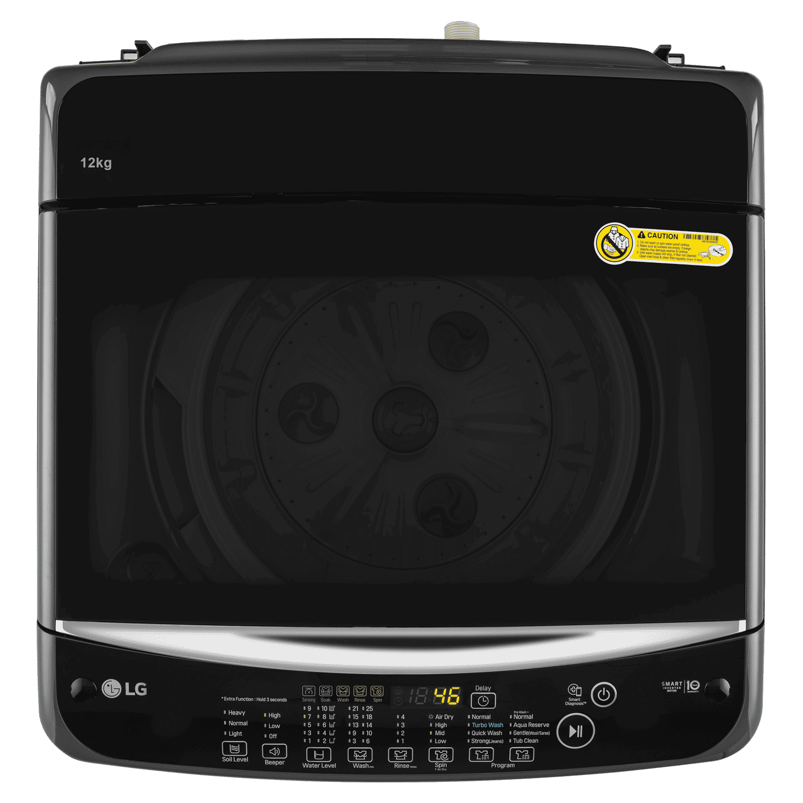 LG 12 kg 5 Star Inverter Fully Automatic Top Load Washing Machine (T12SJMB1Z, Smart Inverter Motor, Middle Black) LG 12 kg 5 Star Inverter Fully Automatic Top Load Washing Machine (T12SJMB1Z, Smart Inverter Motor, Middle Black)_4