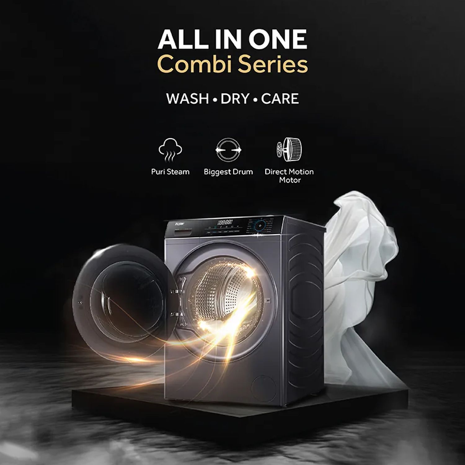 Haier 11/7 kg 5 Star Wi-Fi Fully Automatic Front Load Washer Dryer (HWD110-DM14959CS8U1, AI-Dynamic Balance Tech, Dark Jade) Haier 11/7 kg 5 Star Wi-Fi Fully Automatic Front Load Washer Dryer (HWD110-DM14959CS8U1, AI-Dynamic Balance Tech, Dark Jade)_9