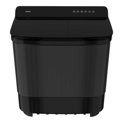 Haier 14 kg 5 Star Semi Automatic Washing Machine with Magic Filter (178, HTW140-178BK, Black)
