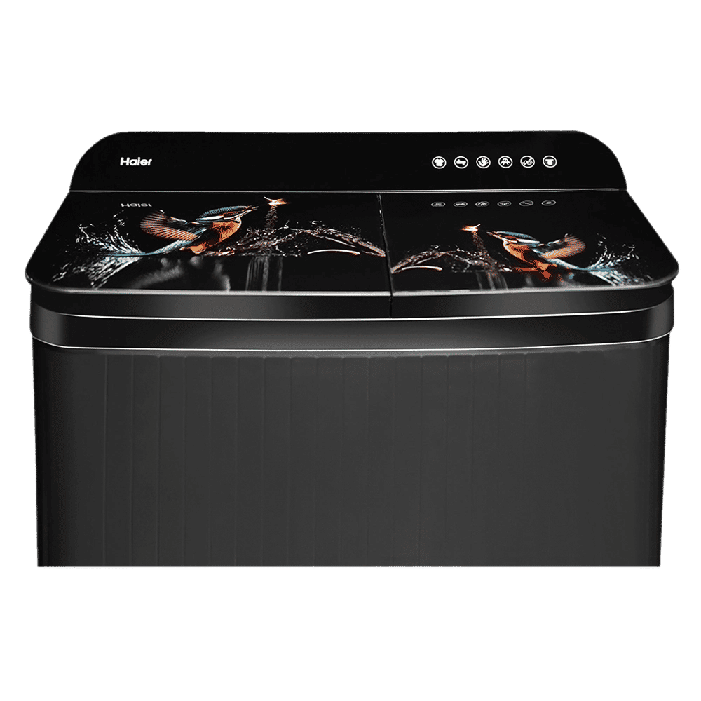Haier 11 kg 5 Star Semi Automatic Washing Machine with Softfall Techonology (HTW110-178FL, Black)_10
