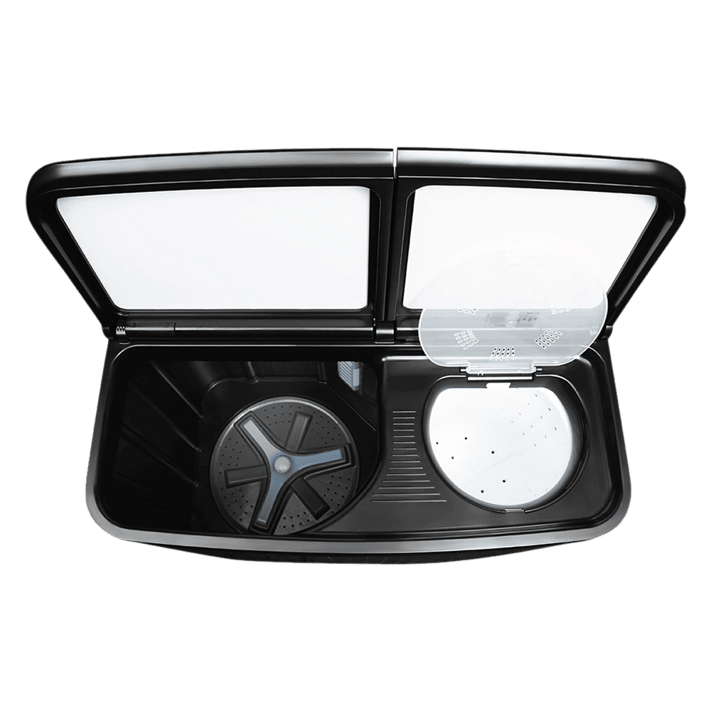 Haier 11 kg 5 Star Semi Automatic Washing Machine with Softfall Techonology (HTW110-178FL, Black)_11