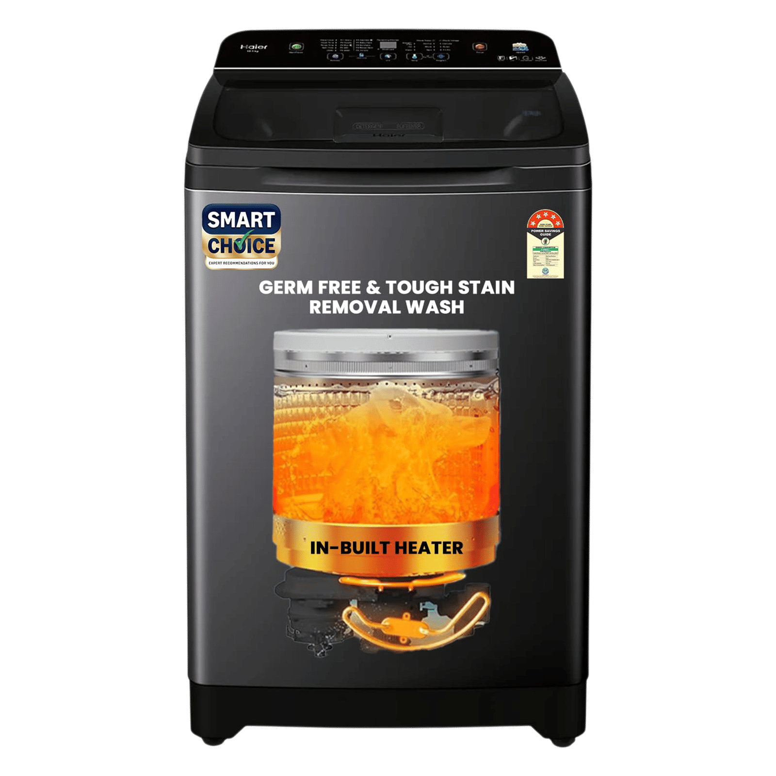 Haier 10.5 kg 5 Star Fully Automatic Top Load Washing Machine (Heater 688, HWM105-H688BK, In Built Heater, Black) Haier 10.5 kg 5 Star Fully Automatic Top Load Washing Machine (Heater 688, HWM105-H688BK, In Built Heater, Black)_1