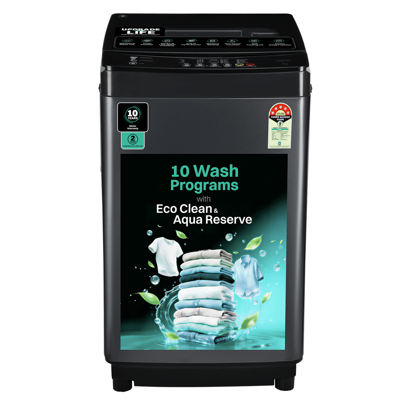Croma 7 kg 5 Star Fully Automatic Top Load Washing Machine(One Touch Function, Dark Grey) Croma 7 kg 5 Star Fully Automatic Top Load Washing Machine(One Touch Function, Dark Grey)_1