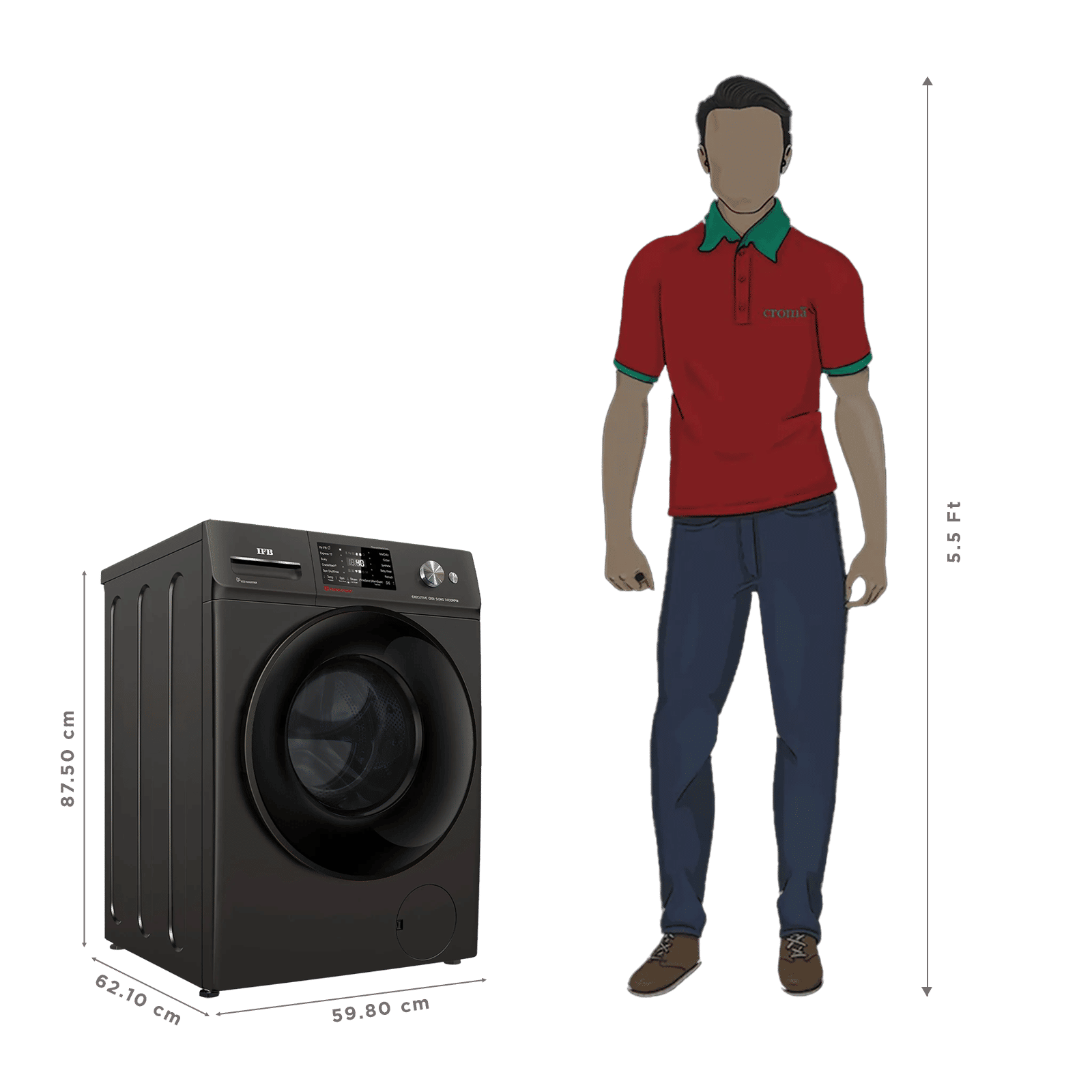IFB 9 kg 5 Star Wi-Fi Inverter Fully Automatic Front Load Washing Machine (Executive OXN 9014K, AI Technology, Onyx Grey)_2