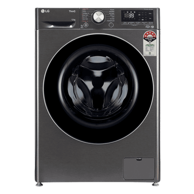 LG 12 kg 5 Star Wi-Fi Inverter Fully Automatic Front Load Washing Machine (FHP1412Z9B.APBQEIL, AI Direct Drive, Platinum Black)