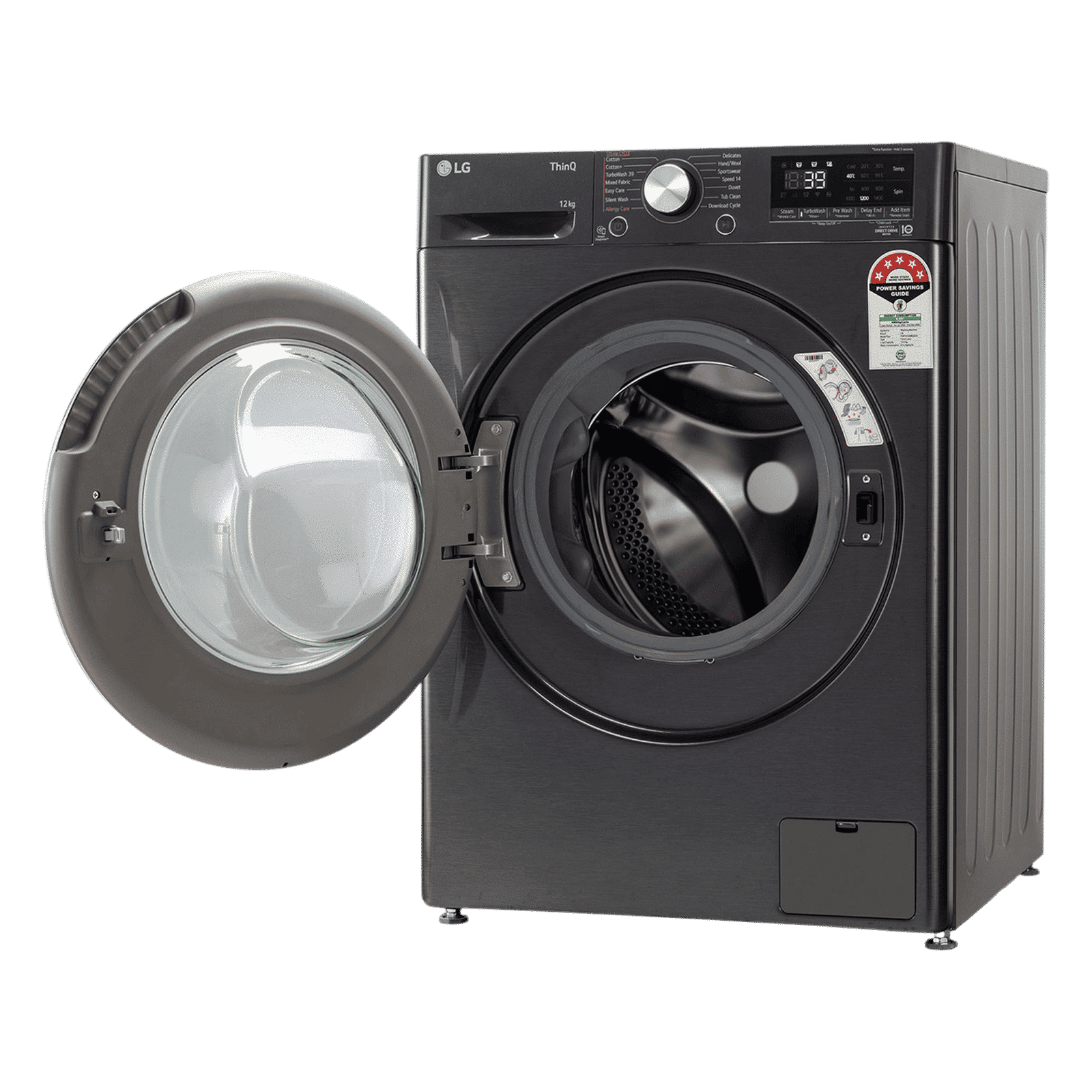 LG 12 kg 5 Star Wi-Fi Inverter Fully Automatic Front Load Washing Machine (FHP1412Z9B.APBQEIL, AI Direct Drive, Platinum Black) LG 12 kg 5 Star Wi-Fi Inverter Fully Automatic Front Load Washing Machine (FHP1412Z9B.APBQEIL, AI Direct Drive, Platinum Black)_10