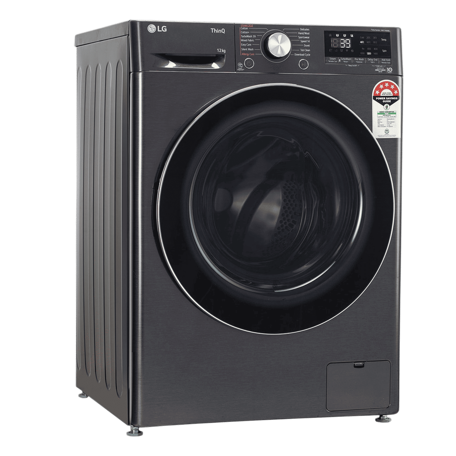 LG 12 kg 5 Star Wi-Fi Inverter Fully Automatic Front Load Washing Machine (FHP1412Z9B.APBQEIL, AI Direct Drive, Platinum Black) LG 12 kg 5 Star Wi-Fi Inverter Fully Automatic Front Load Washing Machine (FHP1412Z9B.APBQEIL, AI Direct Drive, Platinum Black)_12