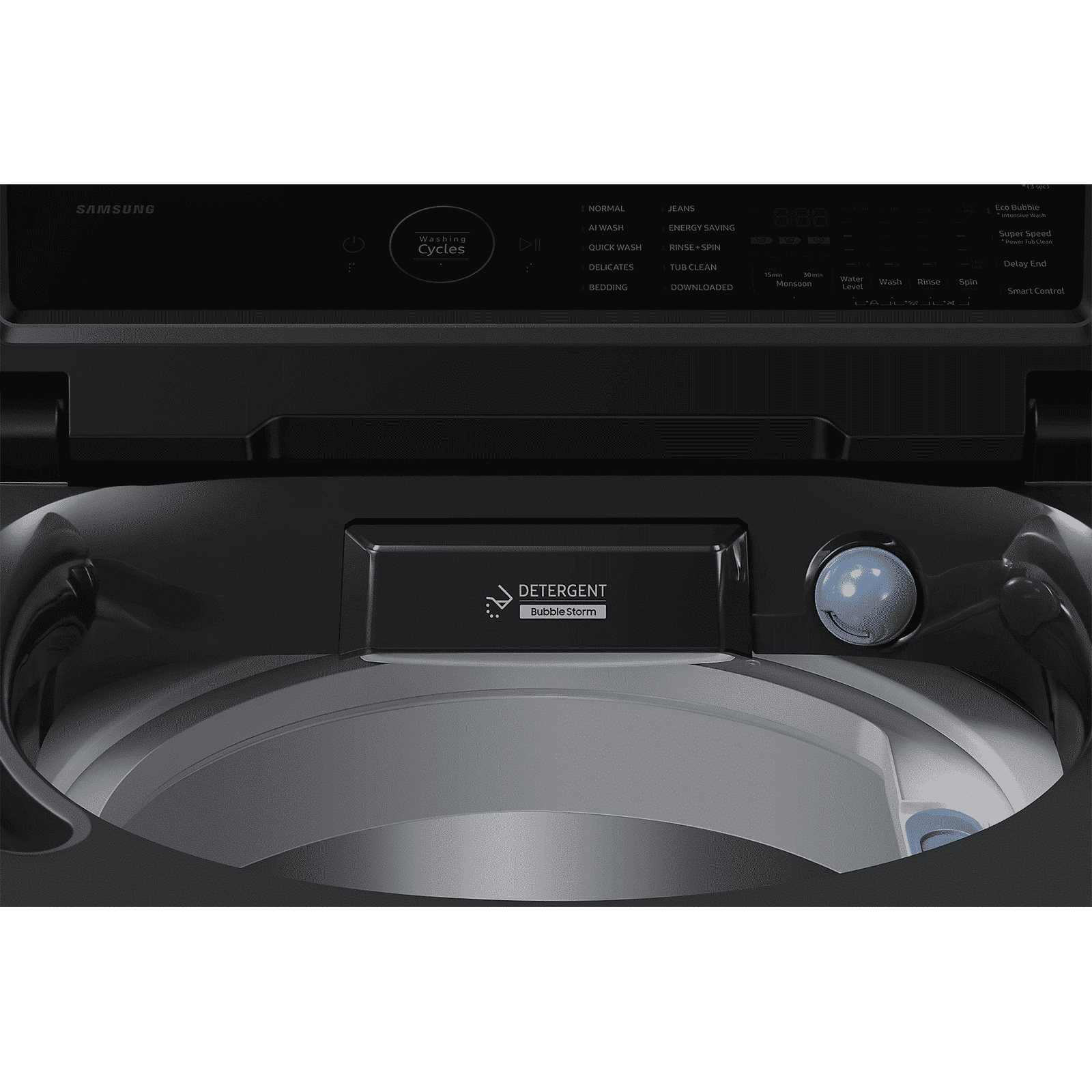 SAMSUNG 8 kg 5 Star Wi-Fi Inverter Fully Automatic Top Load Washing Machine (WA80F08B3BTL, AI VRT+ Technology, Black Caviar)_10