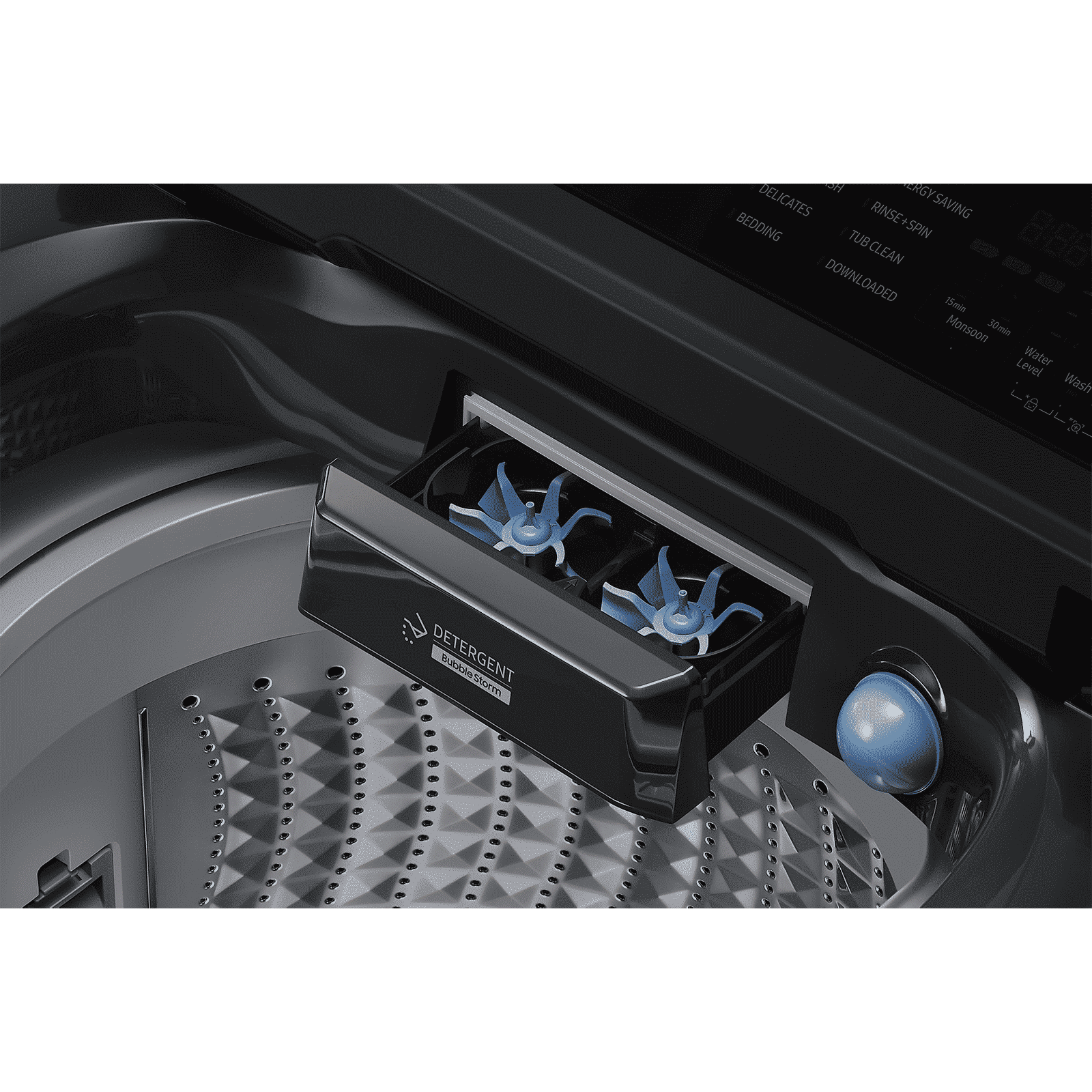 SAMSUNG 8 kg 5 Star Wi-Fi Inverter Fully Automatic Top Load Washing Machine (WA80F08B3BTL, AI VRT+ Technology, Black Caviar)_6