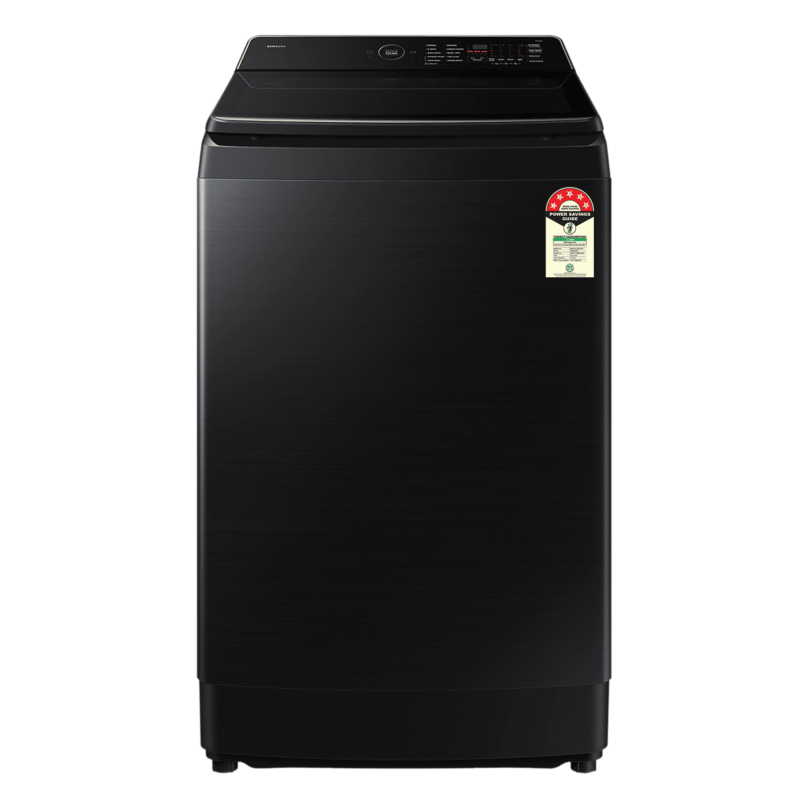 SAMSUNG 12 kg 5 Star Wi-Fi Inverter Fully Automatic Top Load Washing Machine (WA80F12B6BTL, AI VRT+ Technology, Black Caviar)_1