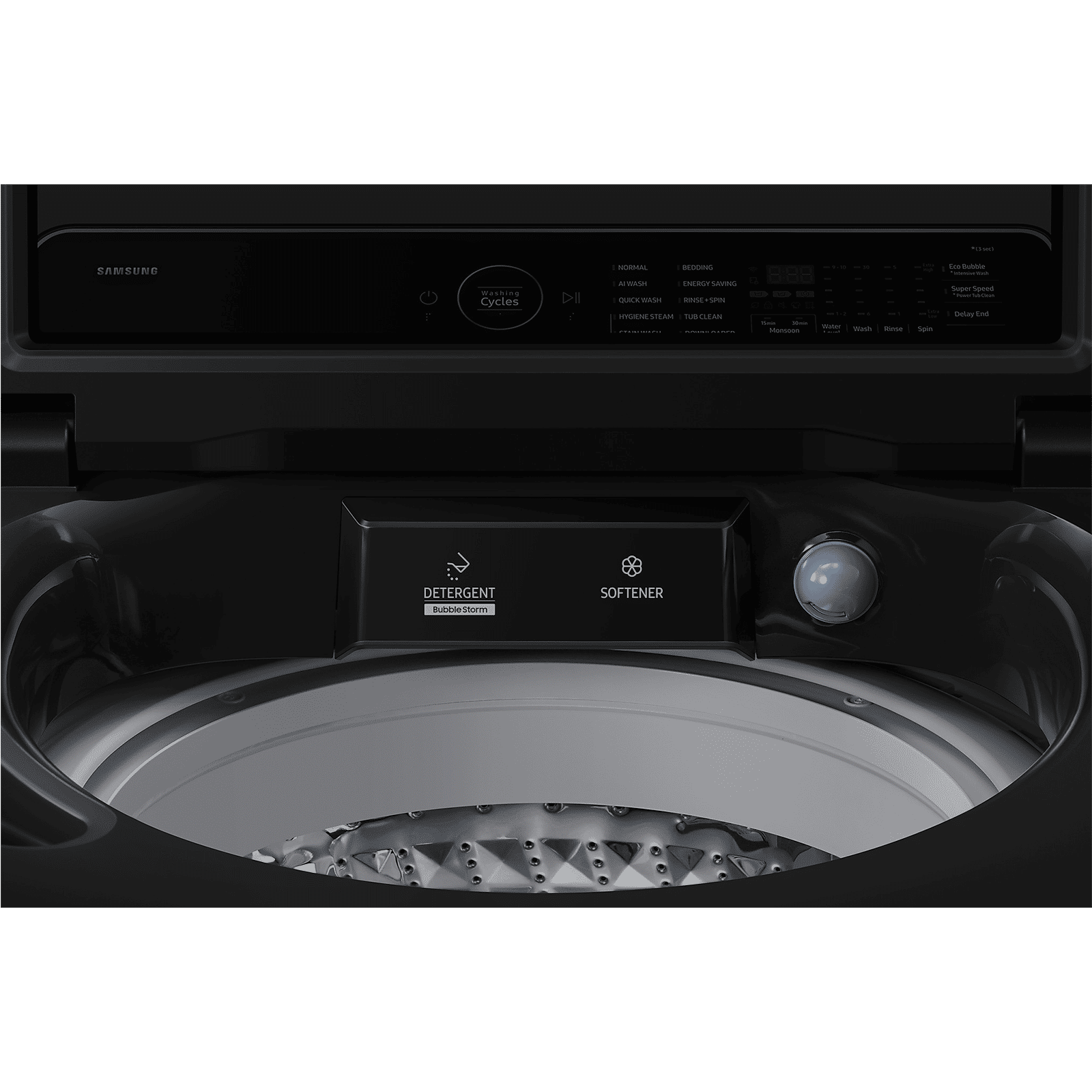 SAMSUNG 12 kg 5 Star Wi-Fi Inverter Fully Automatic Top Load Washing Machine (WA80F12B6BTL, AI VRT+ Technology, Black Caviar)_10