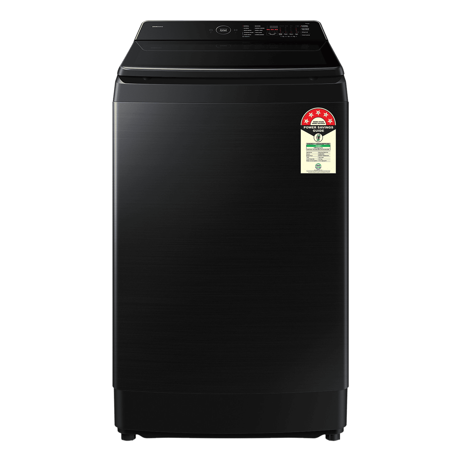 SAMSUNG 14 kg 5 Star Wi-Fi Inverter Fully Automatic Top Load Washing Machine (WA80F14B6BTL, AI VRT+ Technology, Black Caviar)_1