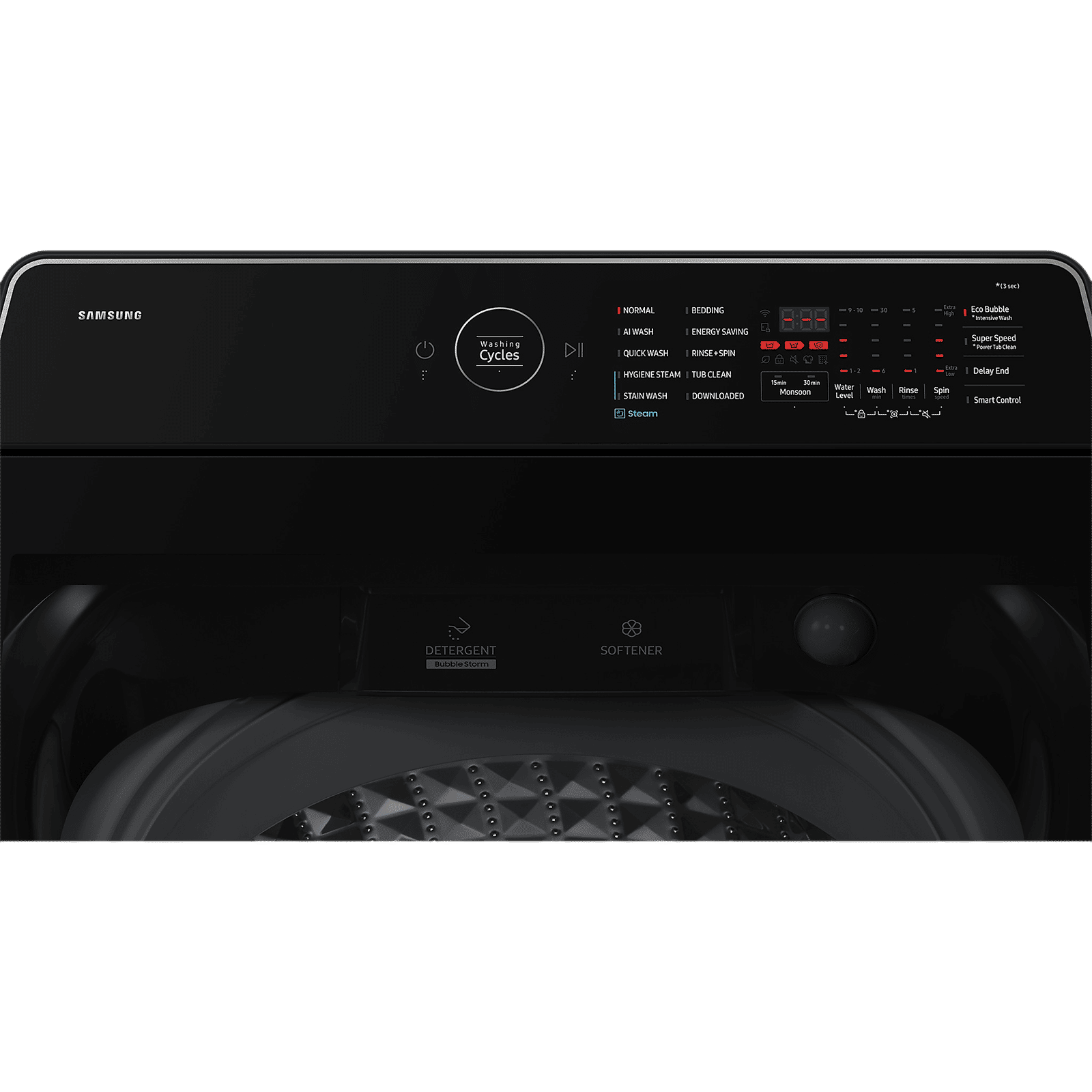 SAMSUNG 14 kg 5 Star Wi-Fi Inverter Fully Automatic Top Load Washing Machine (WA80F14B6BTL, AI VRT+ Technology, Black Caviar)_10