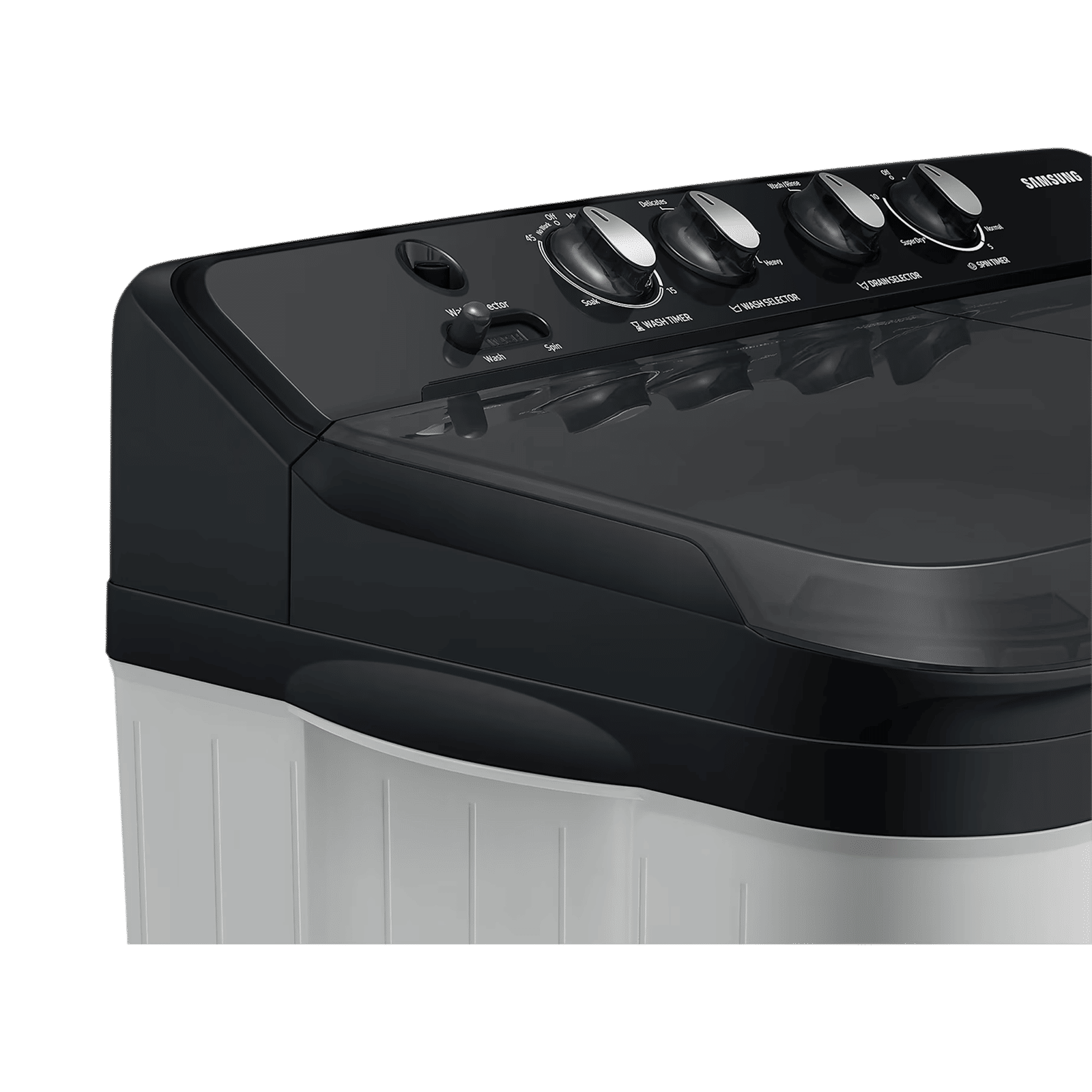 SAMSUNG 7.5 kg 5 Star Semi Automatic Washing Machine with Hexa Storm Pulsator (WT75C3200GG, Black)_10