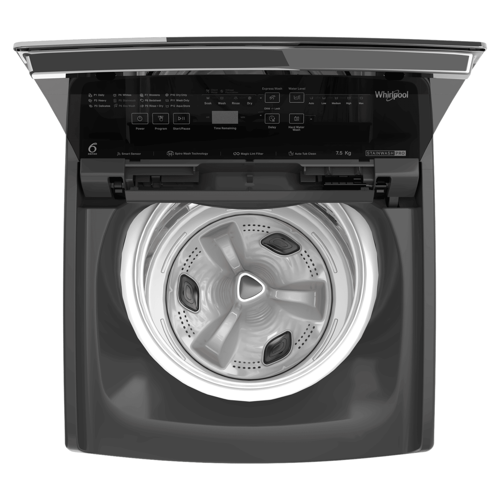 Whirlpool 7.5 kg 5 Star Fully Automatic Top Load Washing Machine (Stainwash Pro, 31686, Power Scrub Technology, Grey) Whirlpool 7.5 kg 5 Star Fully Automatic Top Load Washing Machine (Stainwash Pro, 31686, Power Scrub Technology, Grey)_7
