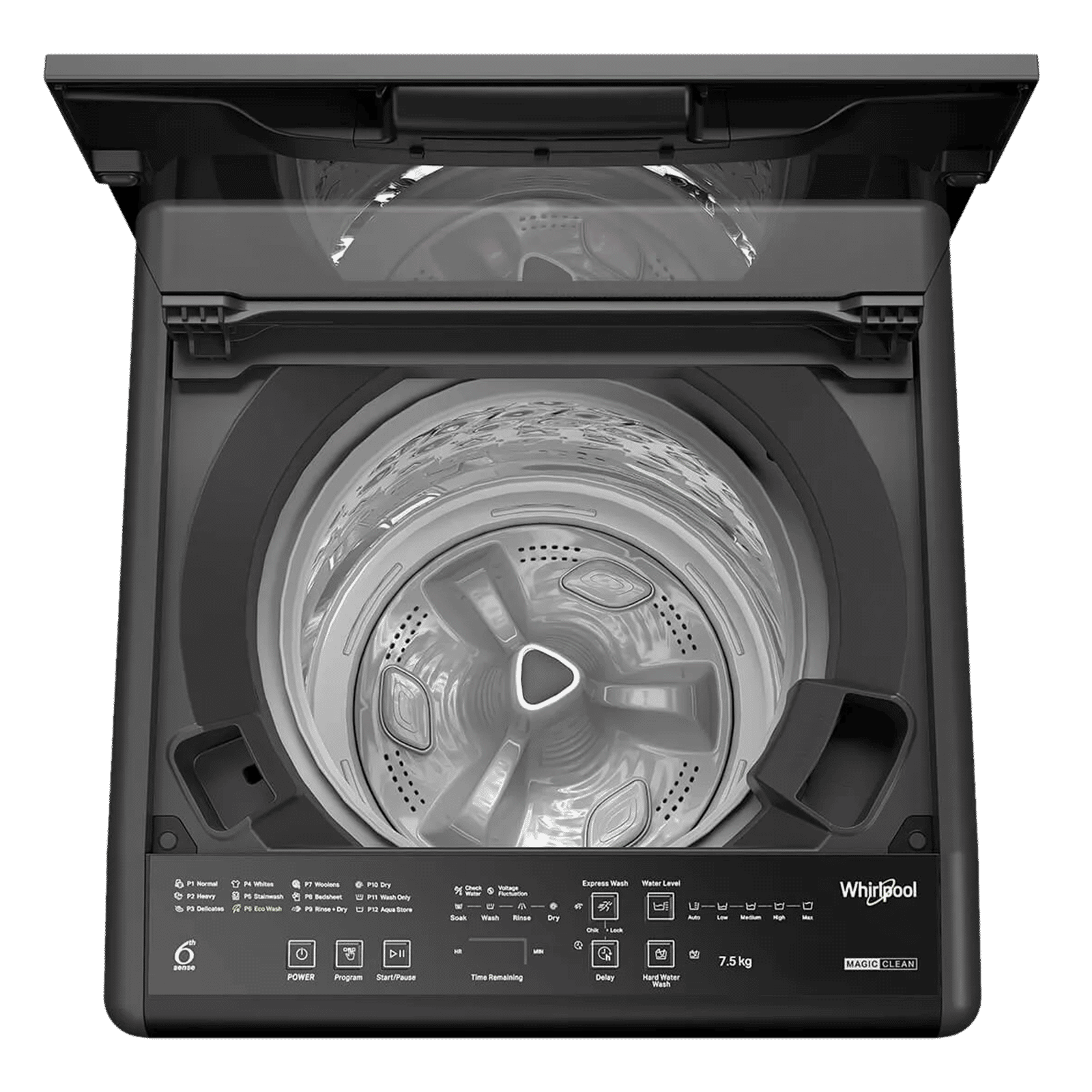 Whirlpool 7.5 kg 5 Star Fully Automatic Top Load Washing Machine (Magic Clean, 31611, 6th Sense Technology, Grey) Whirlpool 7.5 kg 5 Star Fully Automatic Top Load Washing Machine (Magic Clean, 31611, 6th Sense Technology, Grey)_6