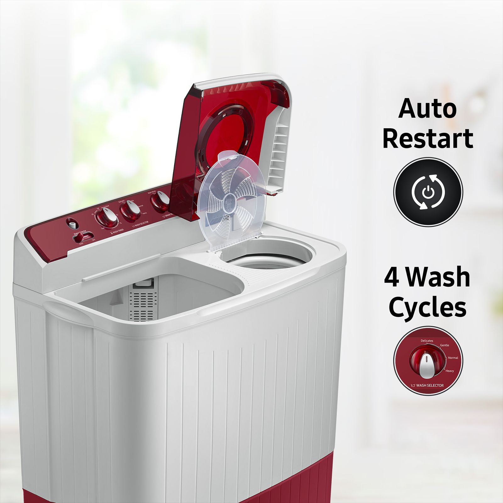 SAMSUNG 7.5 kg 5 Star Semi Automatic Washing Machine with Rat Protection (WT75B3200RR/TL, Dark Grey)_8