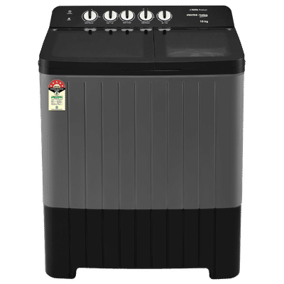 VOLTAS beko 10 kg 5 Star Semi Automatic Washing Machine with IPX4 Control Panel (WTT100UPA, Dark Grey)?