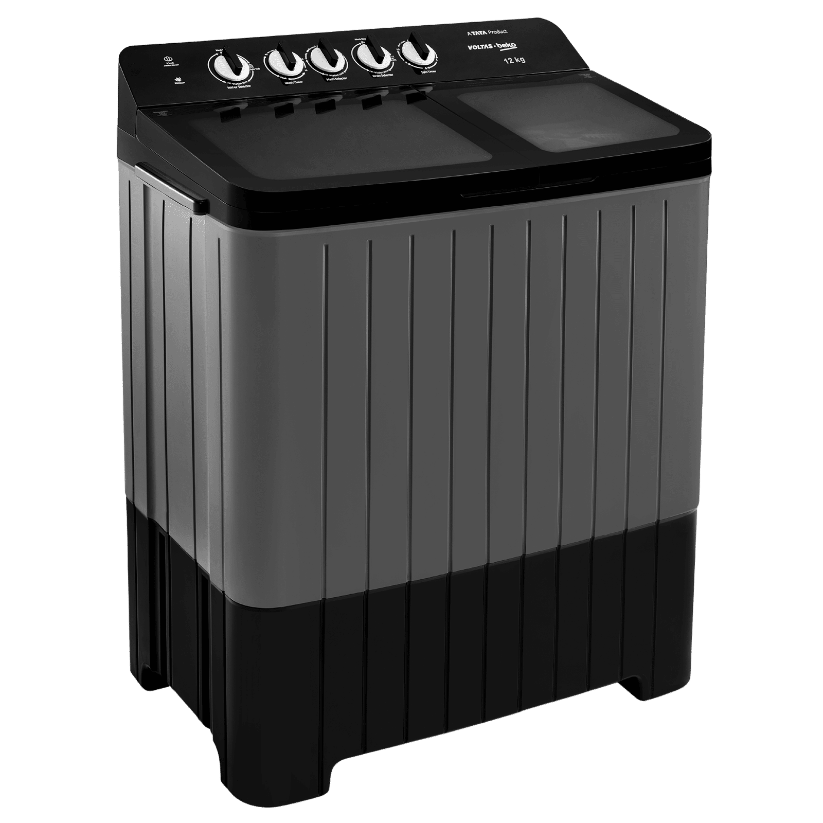 VOLTAS beko 12 kg 5 Star Semi Automatic Washing Machine with IPX4 Control Panel (WTT120UPA, Dark Grey)? VOLTAS beko 12 kg 5 Star Semi Automatic Washing Machine with IPX4 Control Panel (WTT120UPA, Dark Grey)?_2