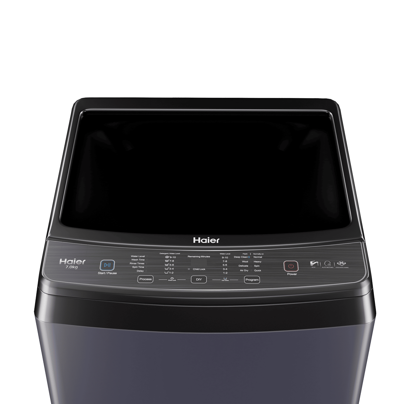 Haier 7 kg 5 Star Fully Automatic Top Load Washing Machine (826, HWM70-826BKNZPN1, Digital Display, Black)_5