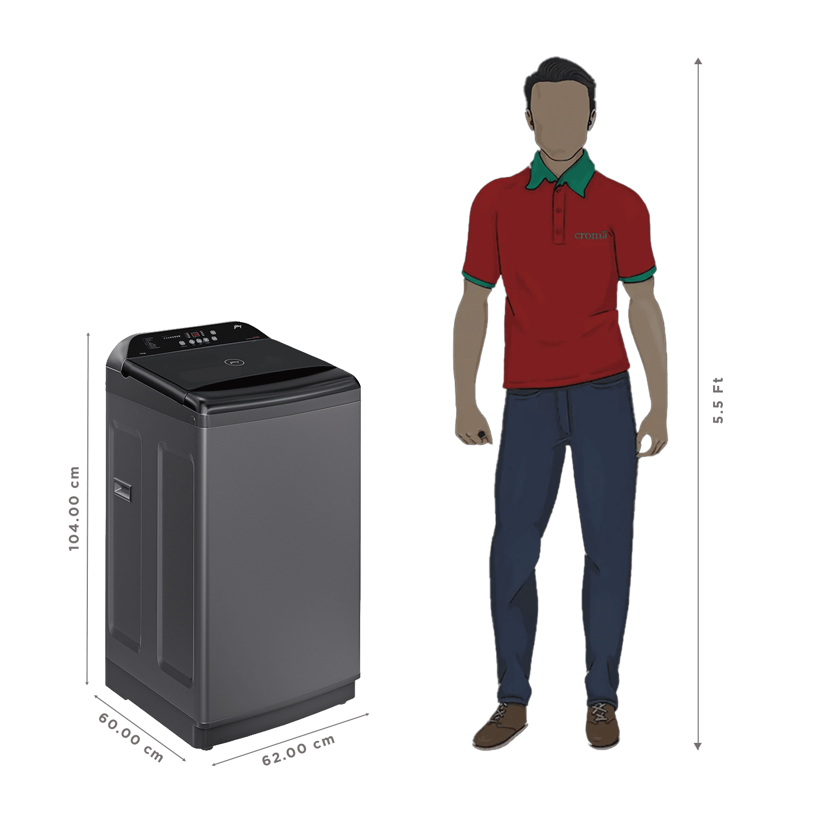 Godrej 9.5 kg 5 Star Fully Automatic Top Load Washing Machine (Hydris, Zero Pressure Technology, Graphite Grey) Godrej 9.5 kg 5 Star Fully Automatic Top Load Washing Machine (Hydris, Zero Pressure Technology, Graphite Grey)_3