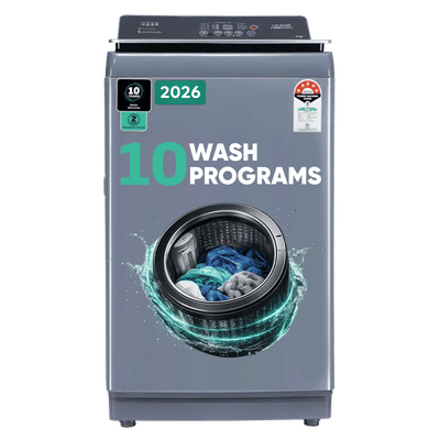 Croma 9 kg 5 Star Fully Automatic Top Load Washing Machine (Pulsator Technology, Inox Grey)
