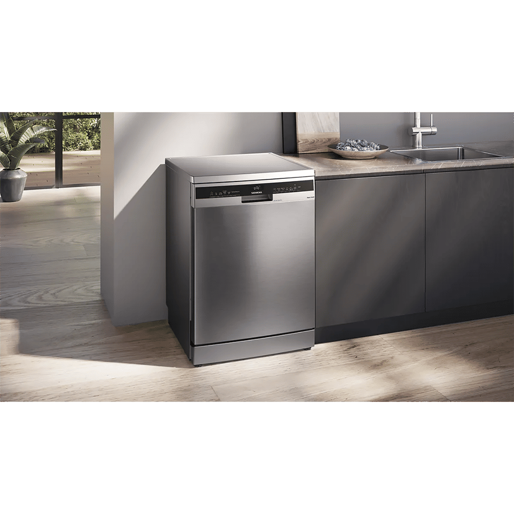 SIEMENS iQ500 14 Place Settings Free Standing Smart Dishwasher with Alexa & Google Assistant (Brushed Steel)_4