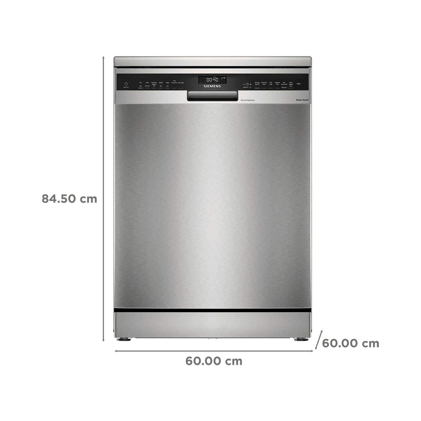 SIEMENS iQ500 16 Place Settings Free Standing Smart Dishwasher with Alexa & Google Assistant (Brushed Steel)_2
