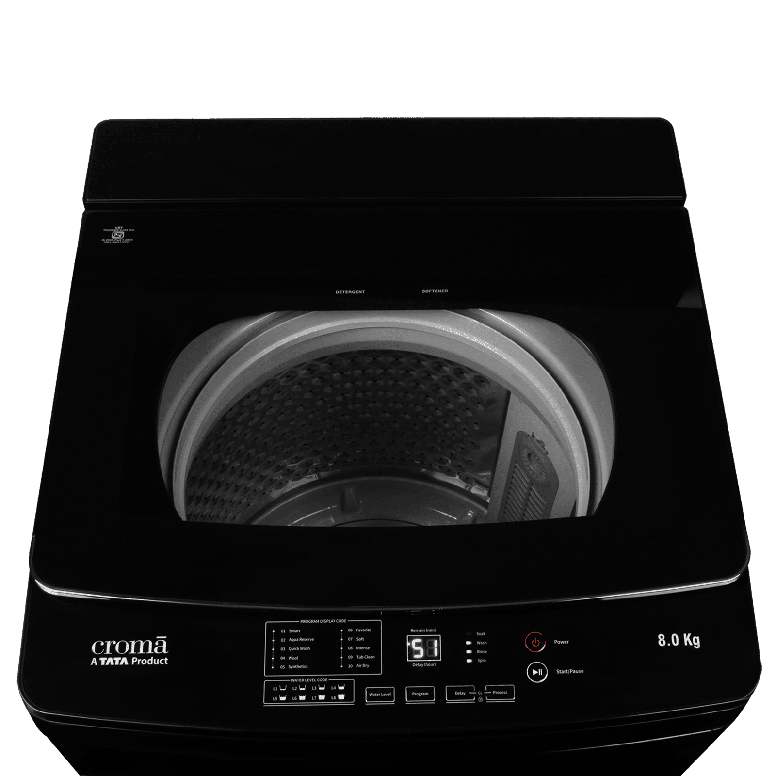 Croma 8 kg 5 Star Fully Automatic Top Load Washing Machine (Aqua Reserve, Neel Black) Croma 8 kg 5 Star Fully Automatic Top Load Washing Machine (Aqua Reserve, Neel Black)_11