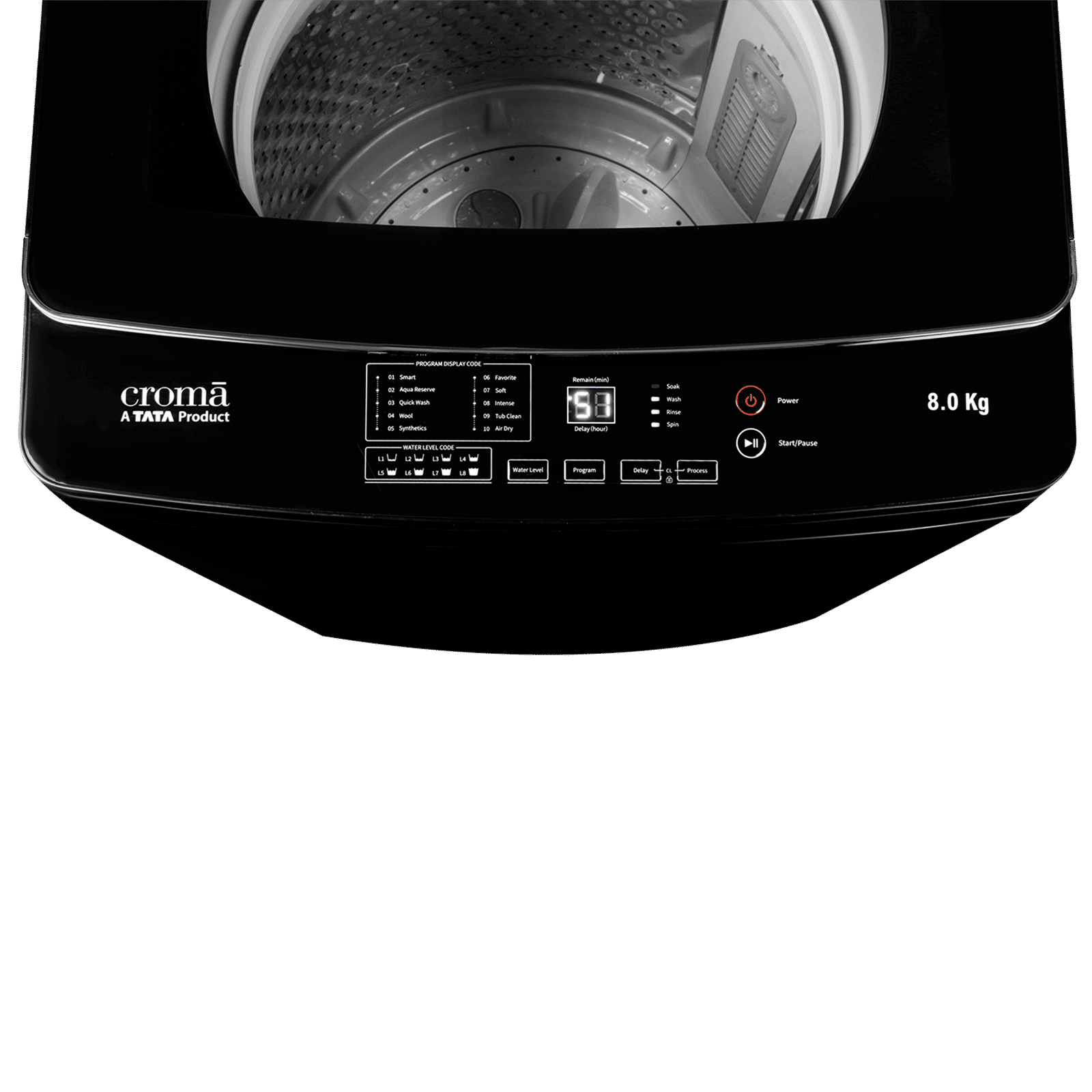 Croma 8 kg 5 Star Fully Automatic Top Load Washing Machine (Aqua Reserve, Neel Black) Croma 8 kg 5 Star Fully Automatic Top Load Washing Machine (Aqua Reserve, Neel Black)_12