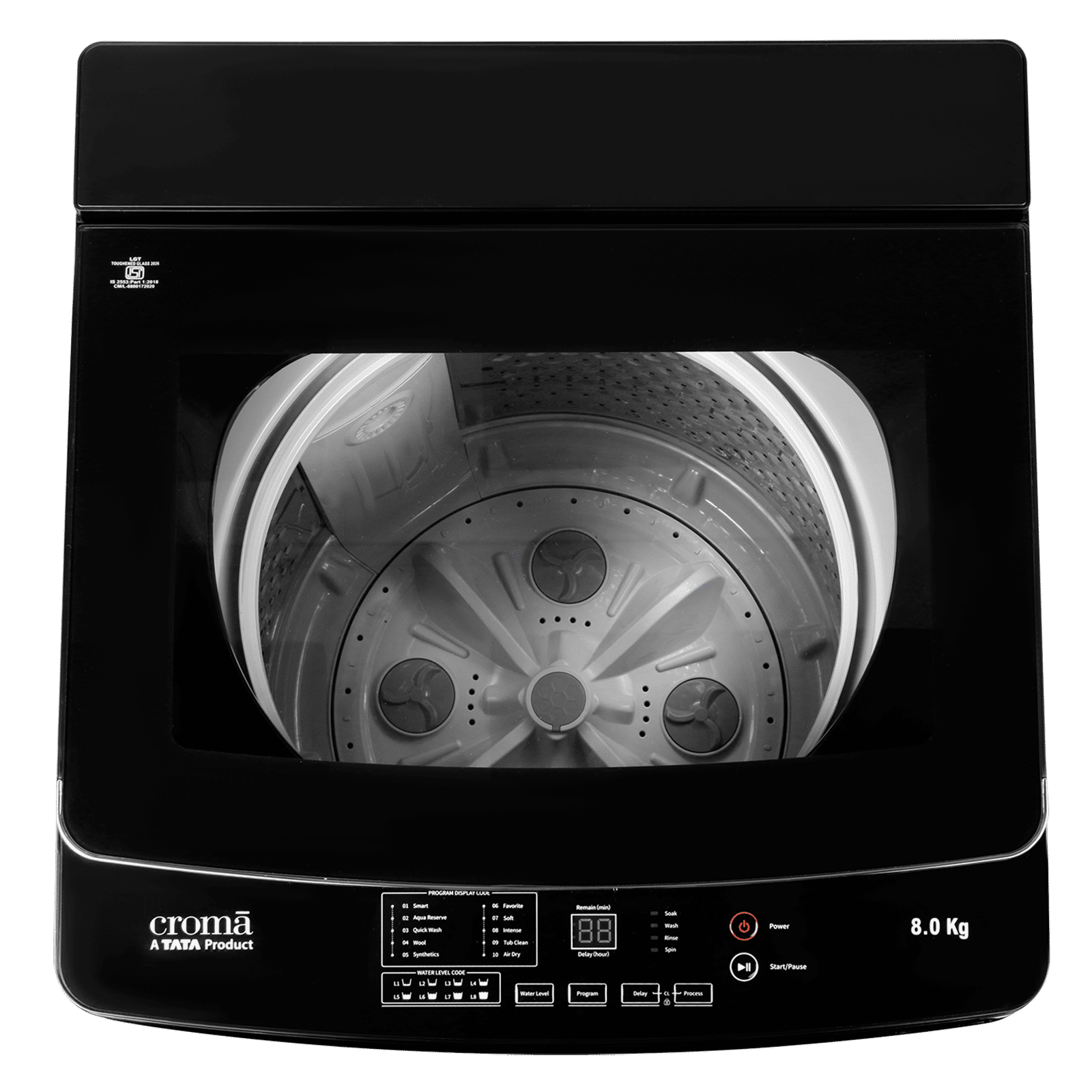 Croma 8 kg 5 Star Fully Automatic Top Load Washing Machine (Aqua Reserve, Neel Black) Croma 8 kg 5 Star Fully Automatic Top Load Washing Machine (Aqua Reserve, Neel Black)_5