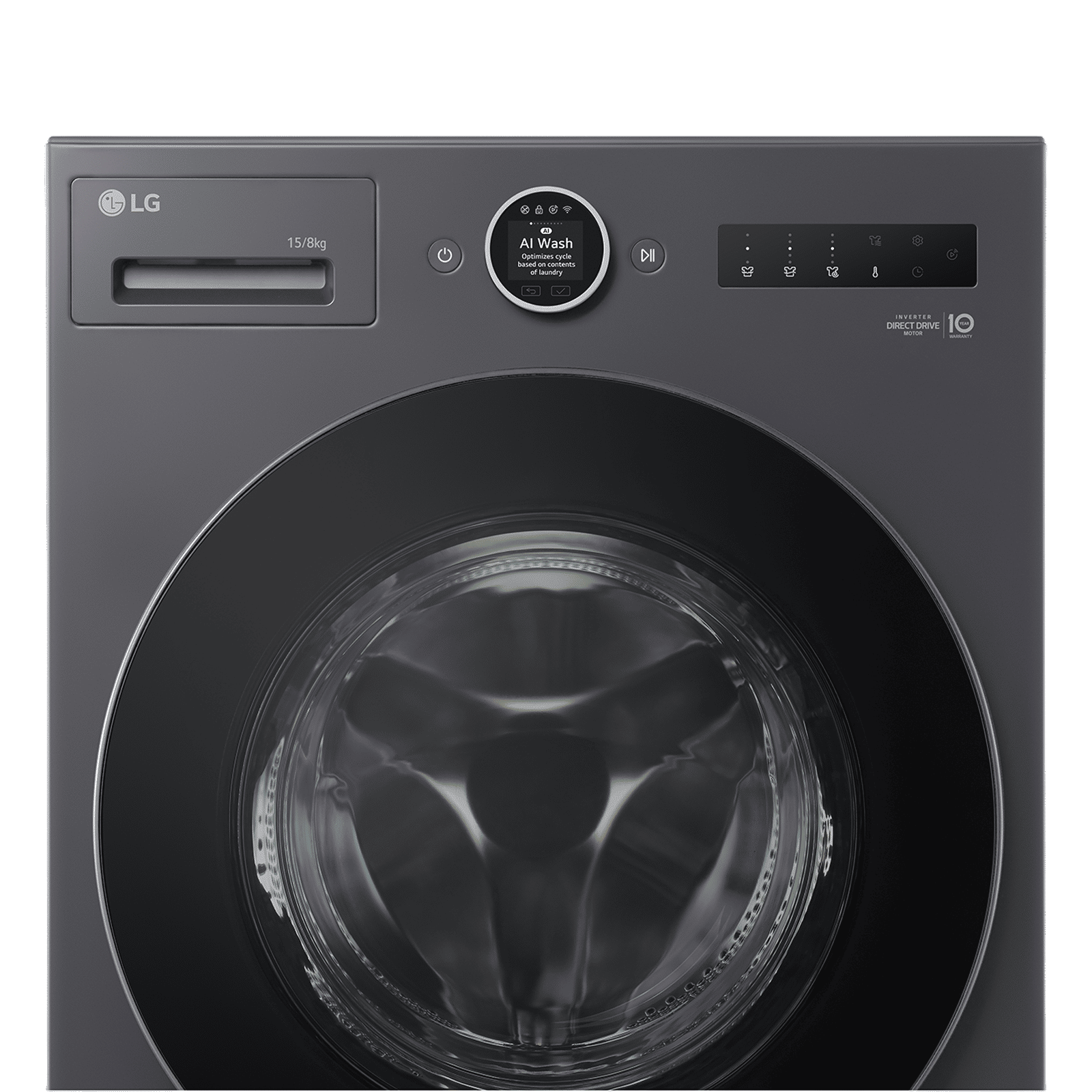 LG 15/8 kg Wi-Fi Inverter Fully Automatic Front Load Washing Machine (VX Series, FDX91508A9E.AEGQEIL, AI Direct Drive 2.0, Essence Graphite) LG 15/8 kg Wi-Fi Inverter Fully Automatic Front Load Washing Machine (VX Series, FDX91508A9E.AEGQEIL, AI Direct Drive 2.0, Essence Graphite)_3
