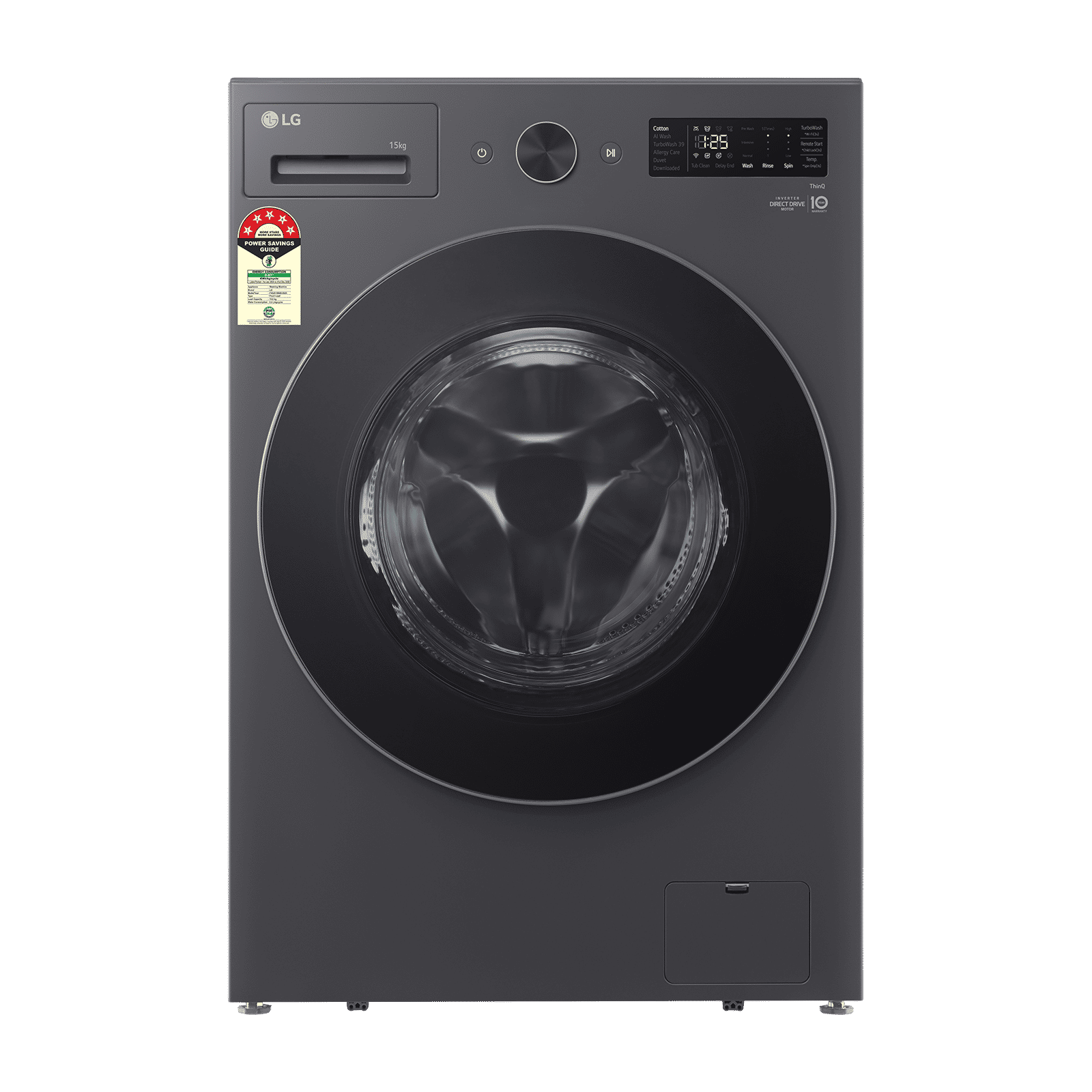 LG 15 kg 5 Star Wi-Fi Inverter Fully Automatic Front Load Washing Machine (VX Series, FX62515B9E, AI Direct Drive, Essence Graphite) LG 15 kg 5 Star Wi-Fi Inverter Fully Automatic Front Load Washing Machine (VX Series, FX62515B9E, AI Direct Drive, Essence Graphite)_1
