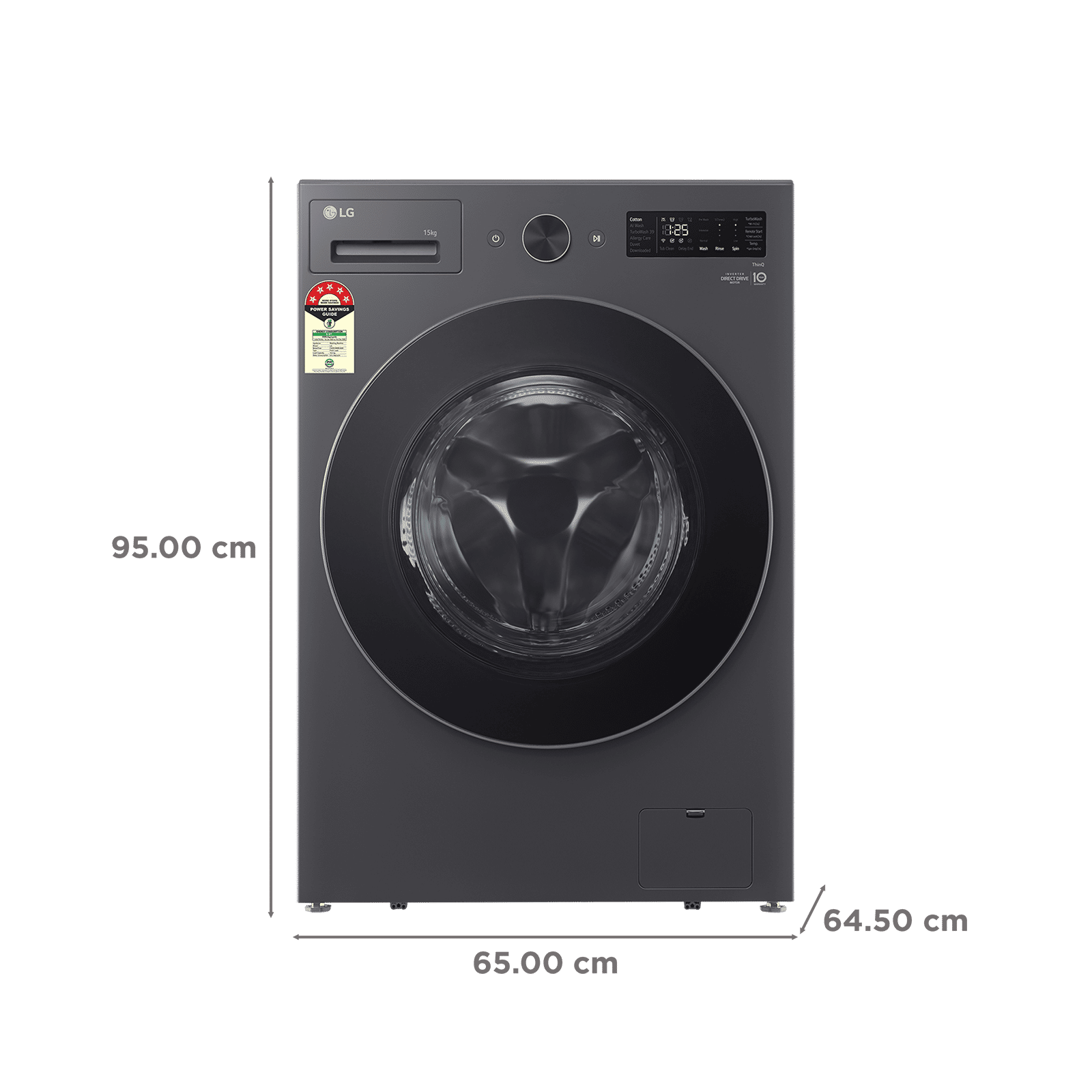 LG 15 kg 5 Star Wi-Fi Inverter Fully Automatic Front Load Washing Machine (VX Series, FX62515B9E, AI Direct Drive, Essence Graphite) LG 15 kg 5 Star Wi-Fi Inverter Fully Automatic Front Load Washing Machine (VX Series, FX62515B9E, AI Direct Drive, Essence Graphite)_3