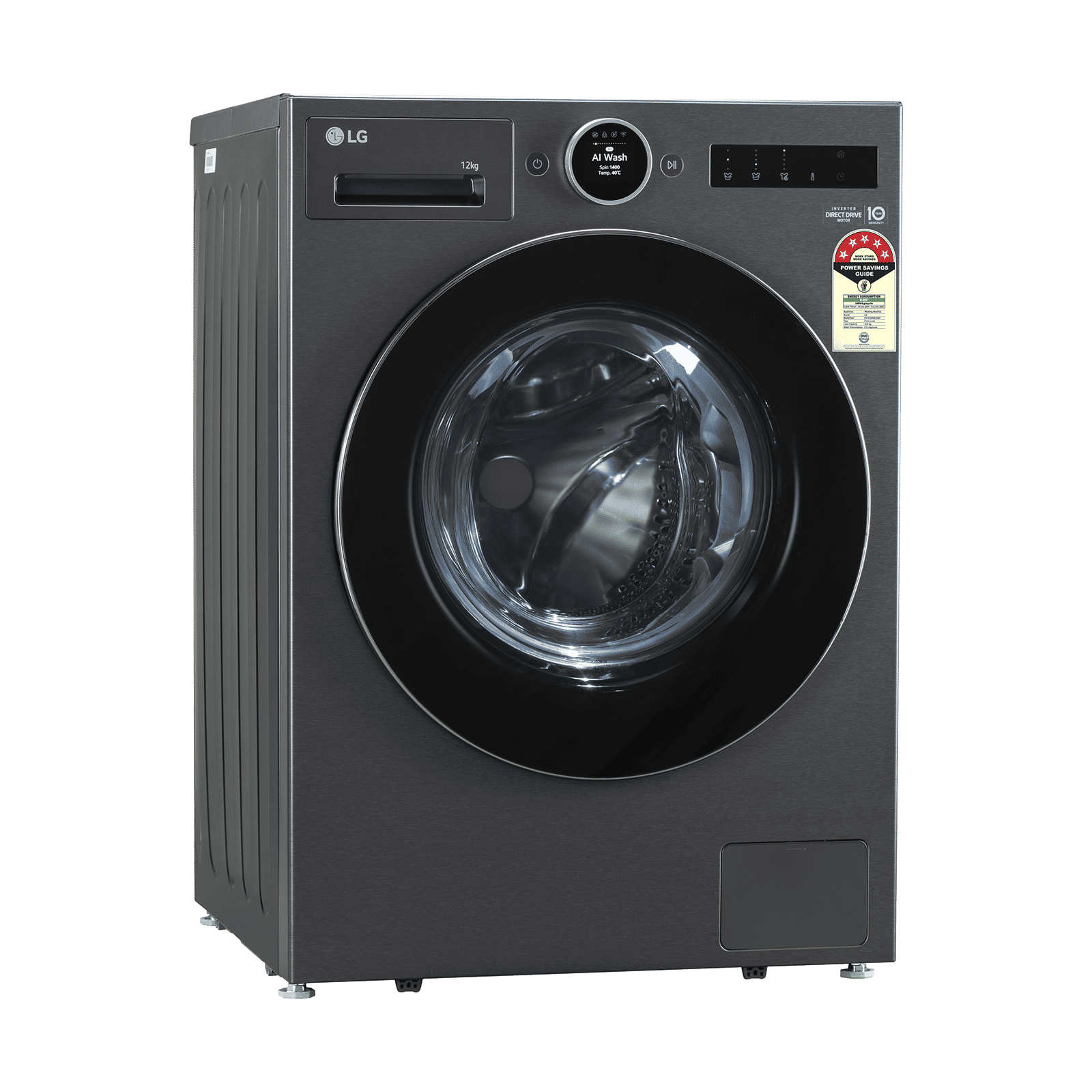 LG 12 kg 5 Star Wi-Fi Inverter Fully Automatic Front Load Washing Machine (VX Series, FX1412A9K, AI Direct Drive 2.0, Essence Black) LG 12 kg 5 Star Wi-Fi Inverter Fully Automatic Front Load Washing Machine (VX Series, FX1412A9K, AI Direct Drive 2.0, Essence Black)_5