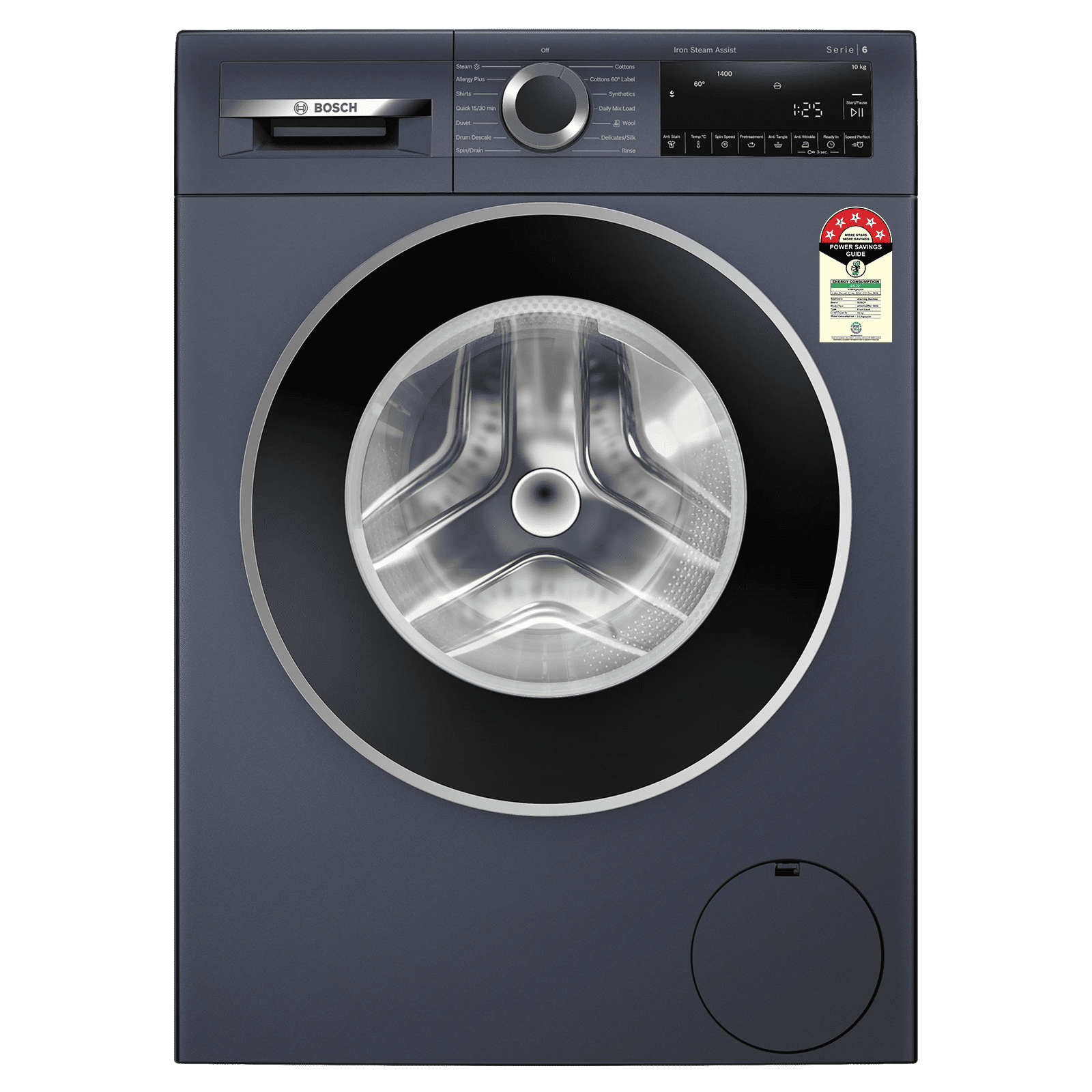 BOSCH 10 kg 5 Star Fully Automatic Front Load Washing Machine (Series 6, WGA254ZPIN, EcoSilence Drive, Dark Lake) BOSCH 10 kg 5 Star Fully Automatic Front Load Washing Machine (Series 6, WGA254ZPIN, EcoSilence Drive, Dark Lake)_1