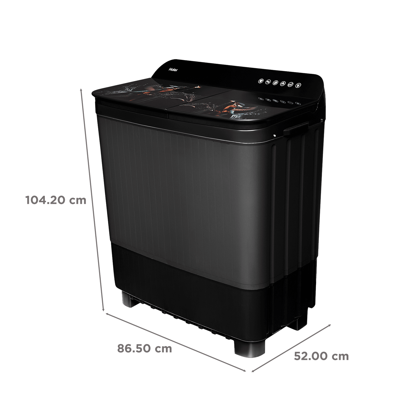 Haier 11 kg 5 Star Semi Automatic Washing Machine with Softfall Techonology (178, HTW110-178FLN, Black) Haier 11 kg 5 Star Semi Automatic Washing Machine with Softfall Techonology (178, HTW110-178FLN, Black)_3