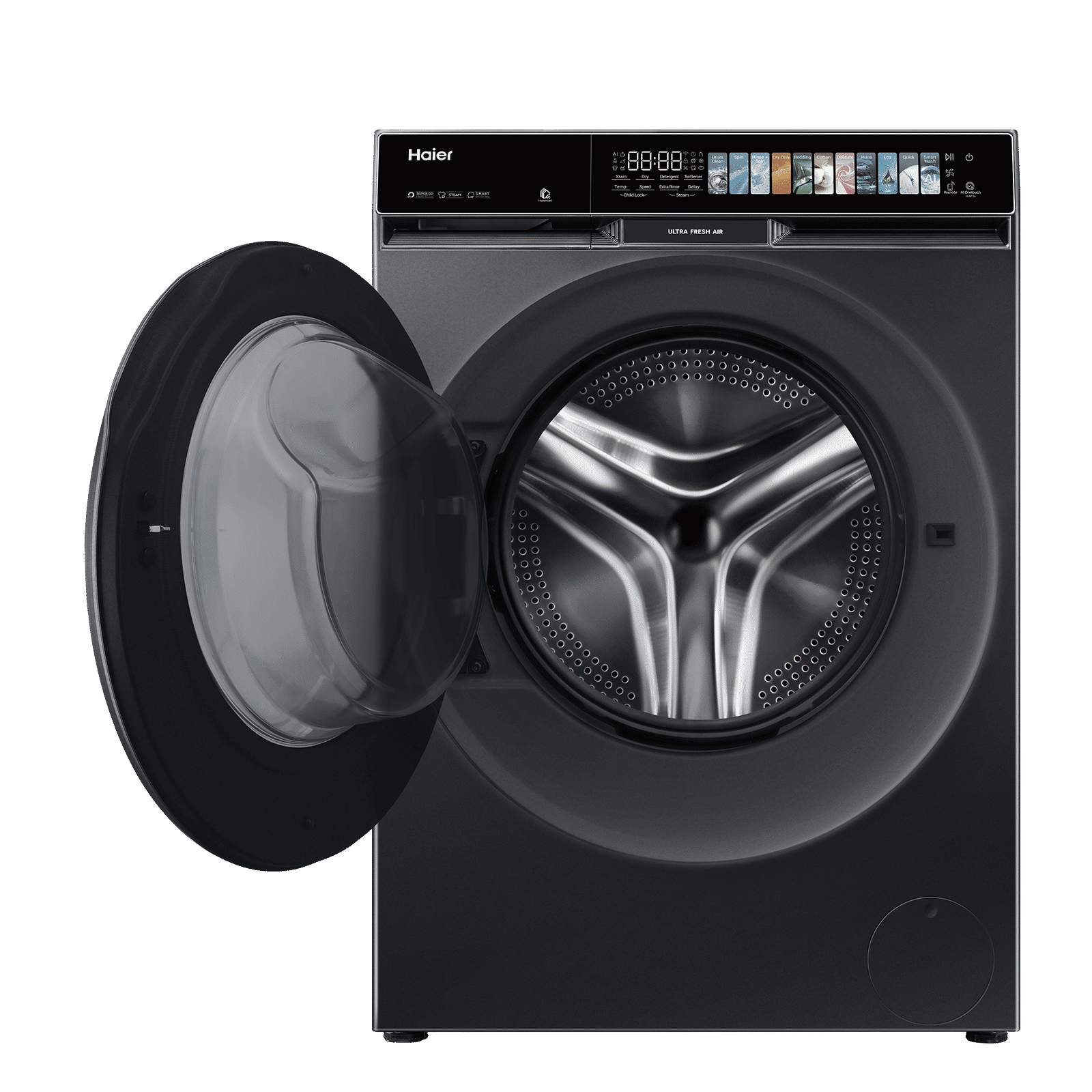 Haier 12 kg 5 Star Wi-Fi Inverter Fully Automatic Front Load Washing Machine (F11, HW120-DM14F11BKU1, Direct Motion Motor, Black) Haier 12 kg 5 Star Wi-Fi Inverter Fully Automatic Front Load Washing Machine (F11, HW120-DM14F11BKU1, Direct Motion Motor, Black)_8