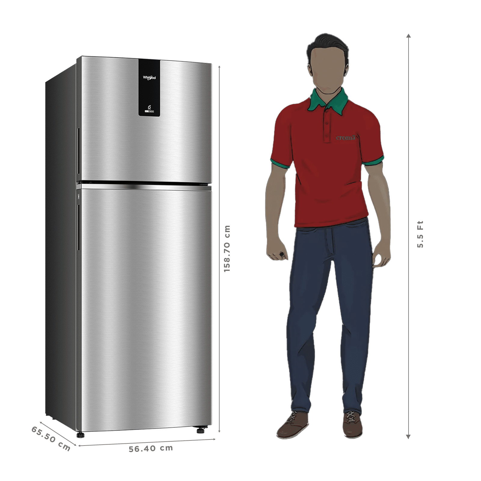Whirlpool Neofresh 235 Litres 2 Star Frost Free Double Door Refrigerator with 6th Sense Technology (22315, Silver) (2026 Model) Whirlpool Neofresh 235 Litres 2 Star Frost Free Double Door Refrigerator with 6th Sense Technology (22315, Silver) (2026 Model)_2