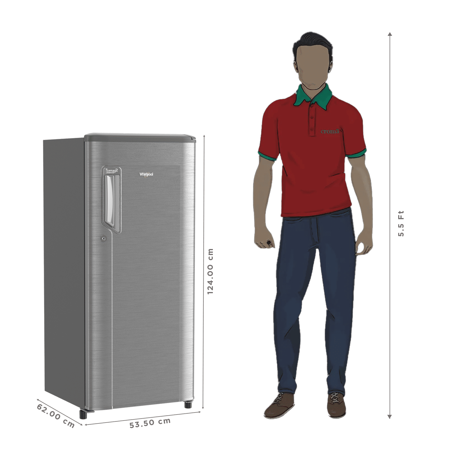 Whirlpool Ice Magic Power Cool 192 Litres 3 Star Direct Cool Singe Door Refrigerator with Stabilizer Free Operation (73621, Grey) (2026 Model) Whirlpool Ice Magic Power Cool 192 Litres 3 Star Direct Cool Singe Door Refrigerator with Stabilizer Free Operation (73621, Grey) (2026 Model)_2