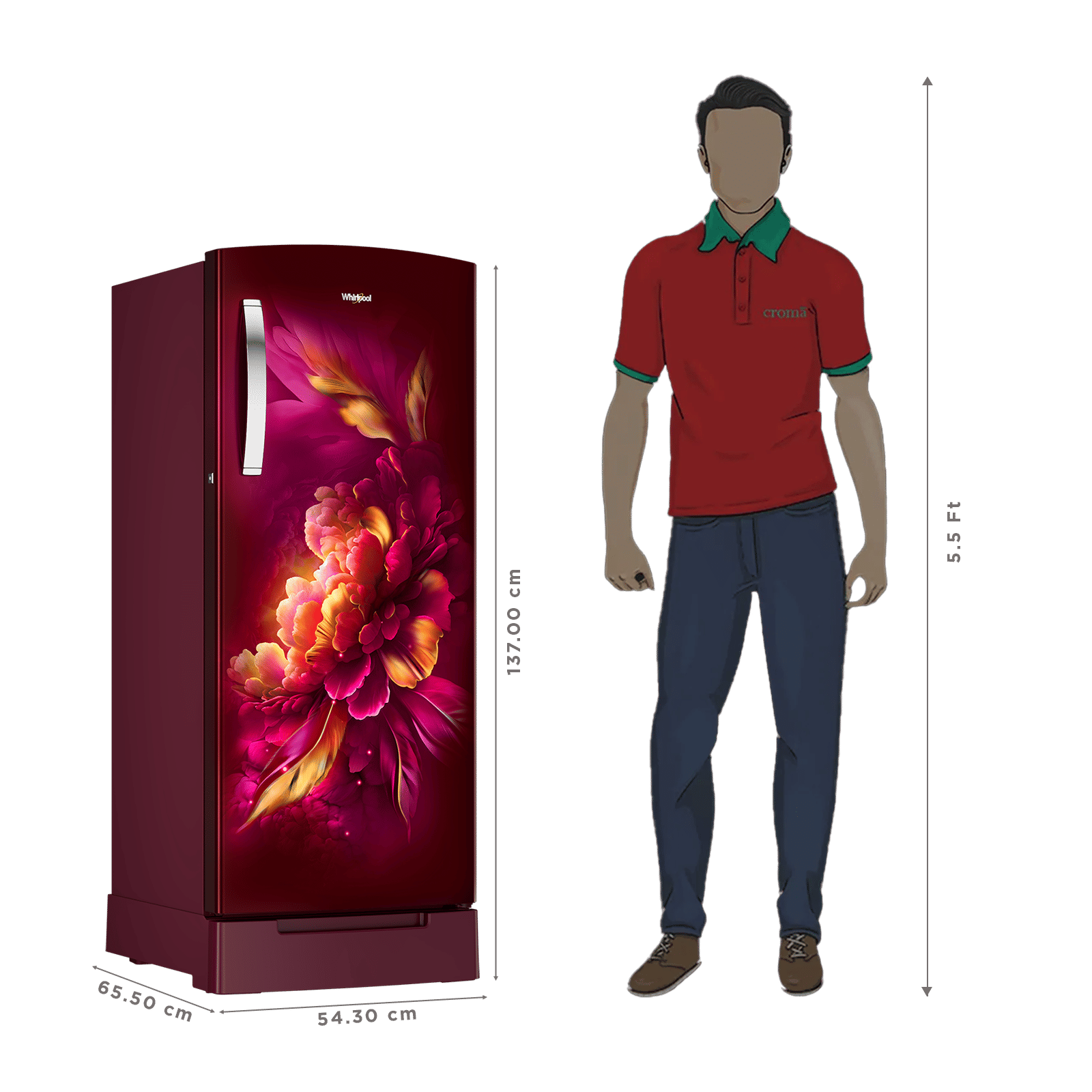 Whirlpool Icemagic Pro 192 Litres 5 Star Direct Cool Single Door Refrigerator with MicroBlock Technology (73687, Wine) (2026 Model) Whirlpool Icemagic Pro 192 Litres 5 Star Direct Cool Single Door Refrigerator with MicroBlock Technology (73687, Wine) (2026 Model)_2