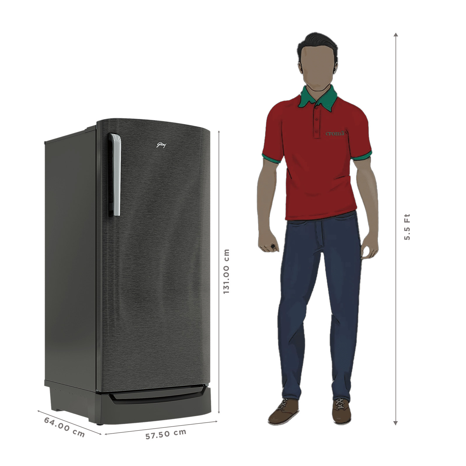 Godrej Marvel 184 Litres 2 Star Direct Cool Single Door Refrigerator with Advanced Capillary Technology (52141501SD03859, Fossil Steel) (2026 Model)_2