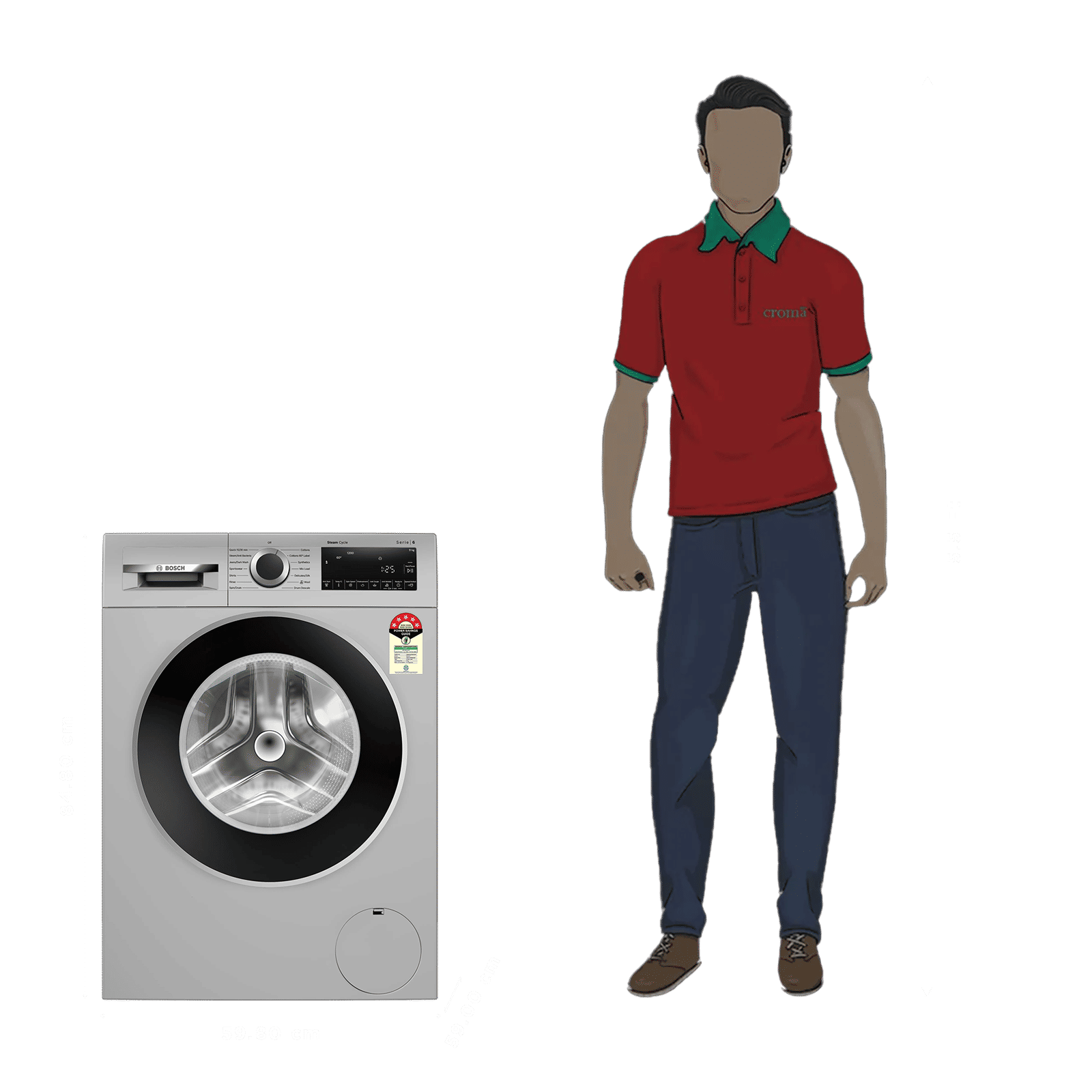 Bosch 9 kg 5 Star Fully Automatic Front Load Washing Machine (Series 6, WGA1420SIN, Eco Silence Drive, Graphite) Bosch 9 kg 5 Star Fully Automatic Front Load Washing Machine (Series 6, WGA1420SIN, Eco Silence Drive, Graphite)_3